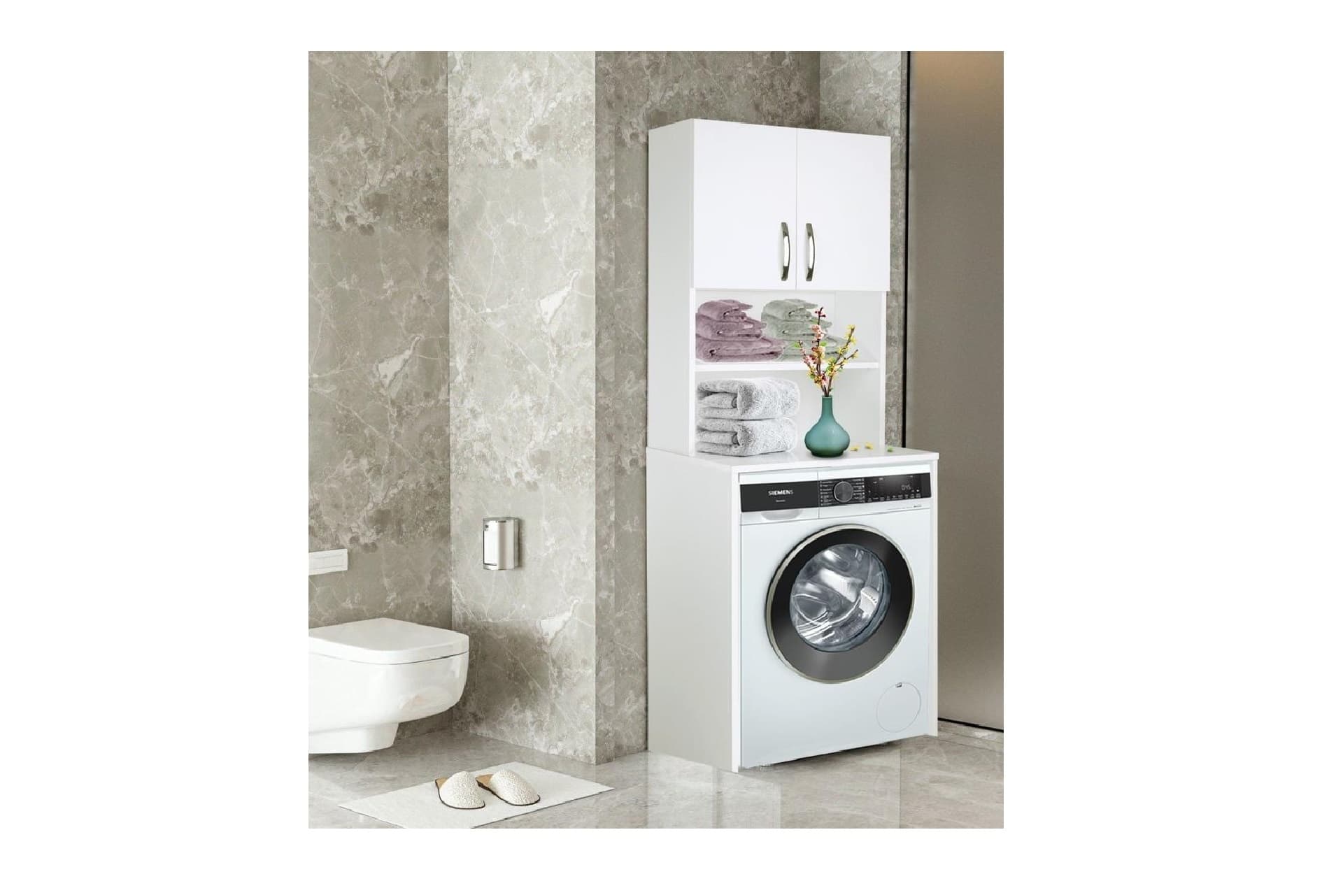 BİCABİN ÇAMAŞIR MAKİNESİ BÖLMELİ BANYO DOLABI