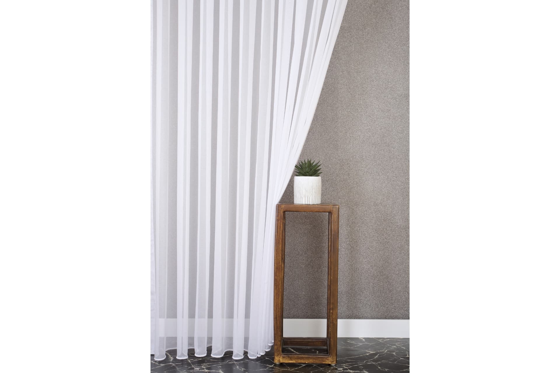 MASSARELLİ ETAMİN TÜL BEYAZ  PİLESİZ 100X260