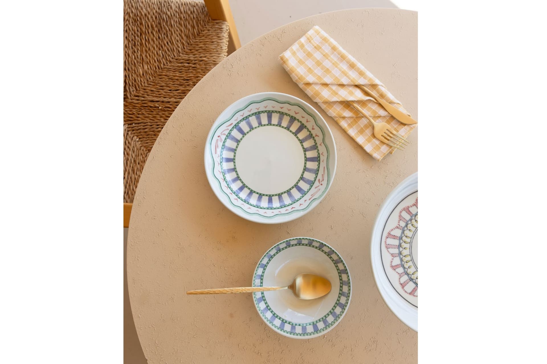 THE MİA SPRİNG YEMEK TABAĞI 6LI SET 20 CM