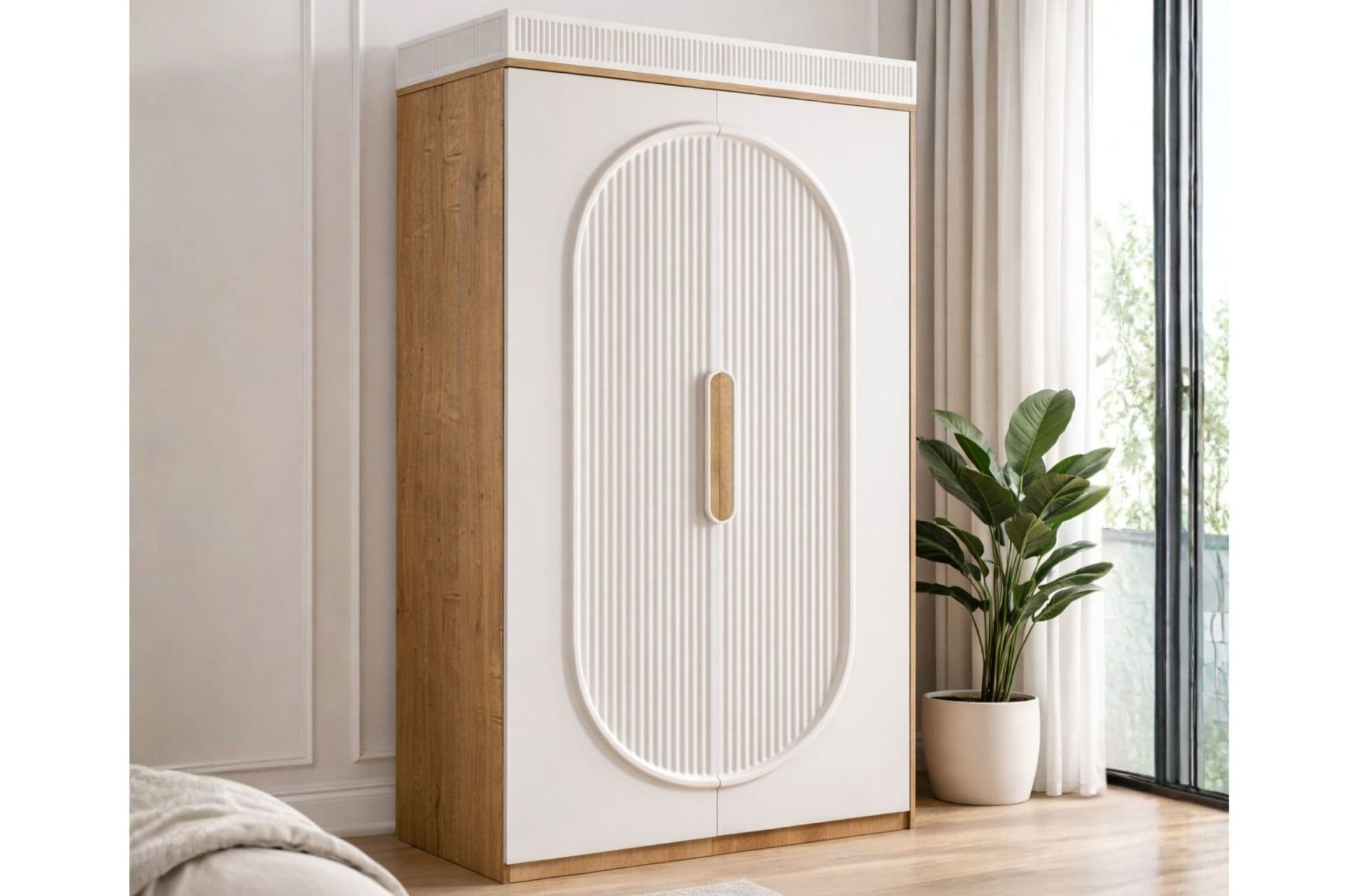 ATHENA 2 KAPAKLI DOLAP, KREM CEVİZ