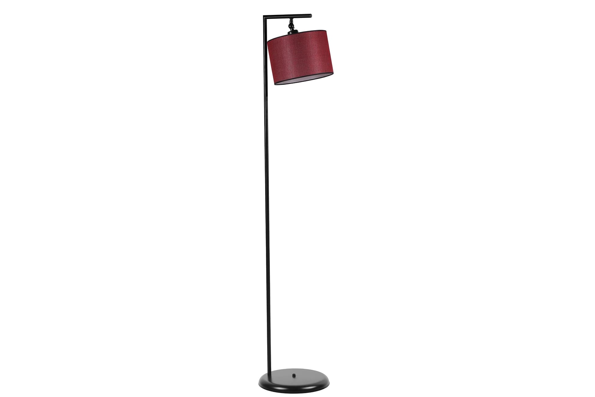 SMART SİYAH SİLİNDİR HASIR BORDO ABAJURLU LAMBADER
