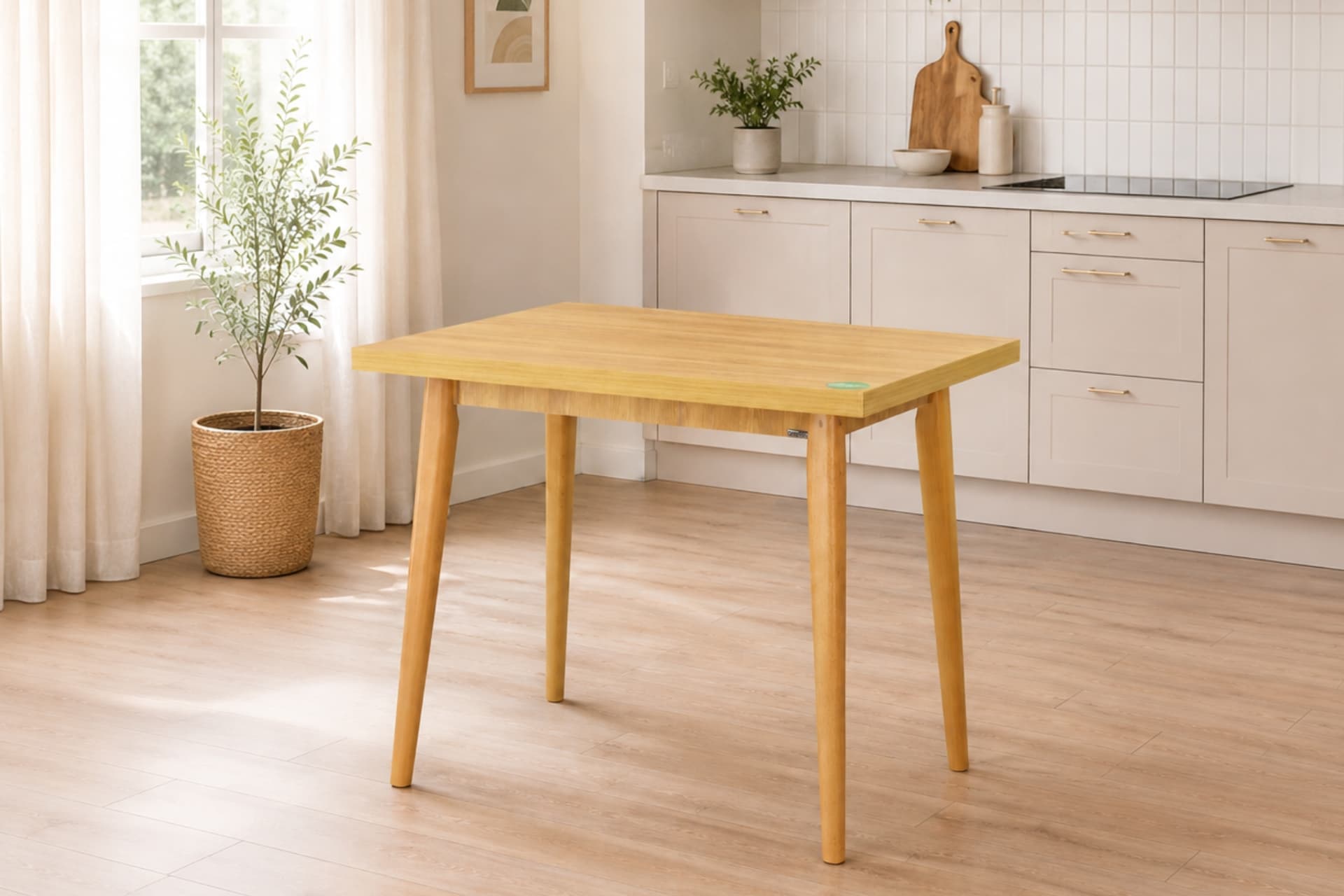 AVANOS MDF SABİT MUTFAK MASASI, 60X90 CM, NATUREL NATUREL