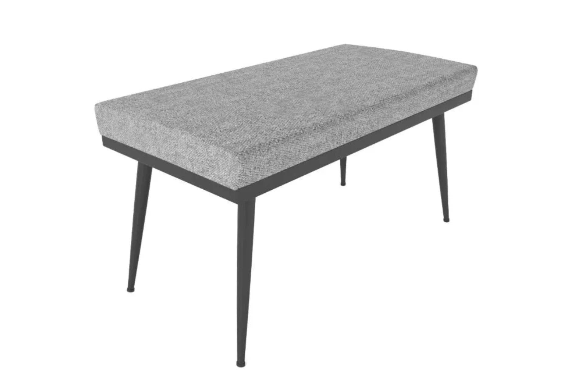 MİA PUF METAL AYAK, GRİ