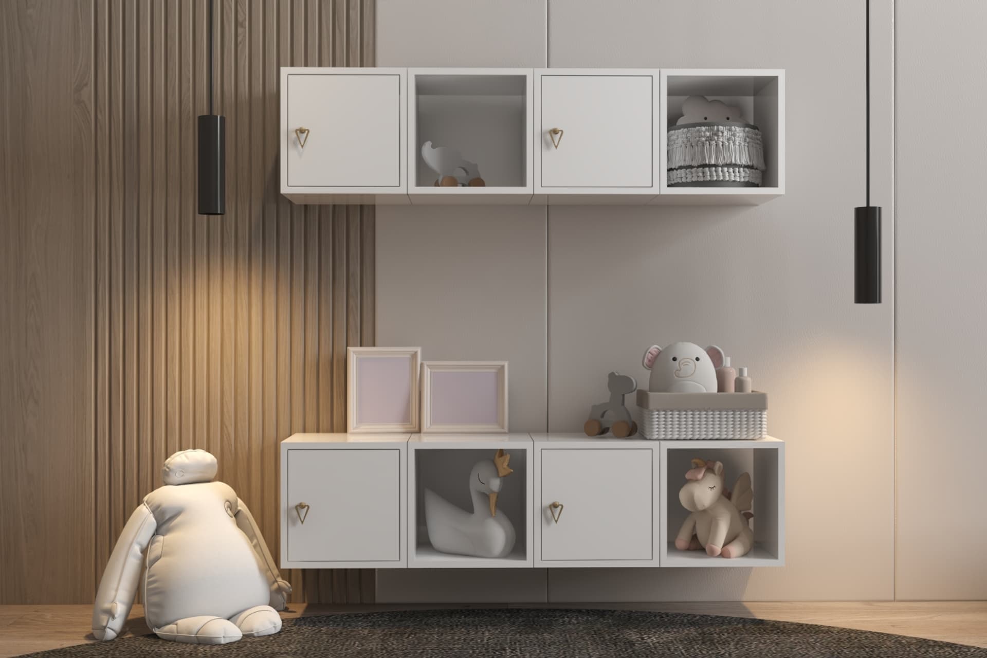 CONSOLA MODERN BEYAZ 4 KAPAKLI ÇOK AMAÇLI KONSOL