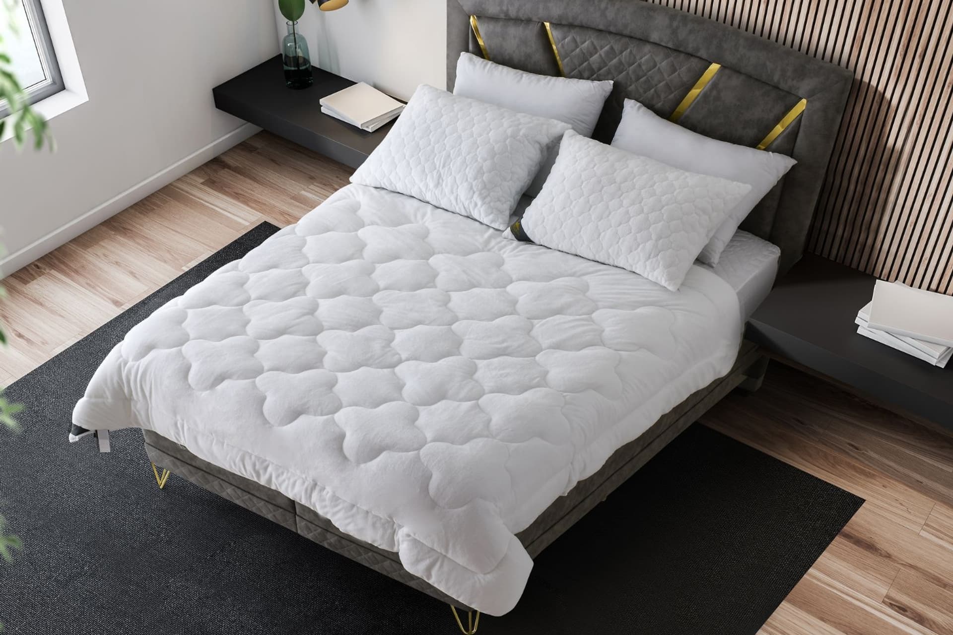 MADAME GROSS WELLSOFT BAMBU TEK KİŞİLİK YORGAN, BEYAZ