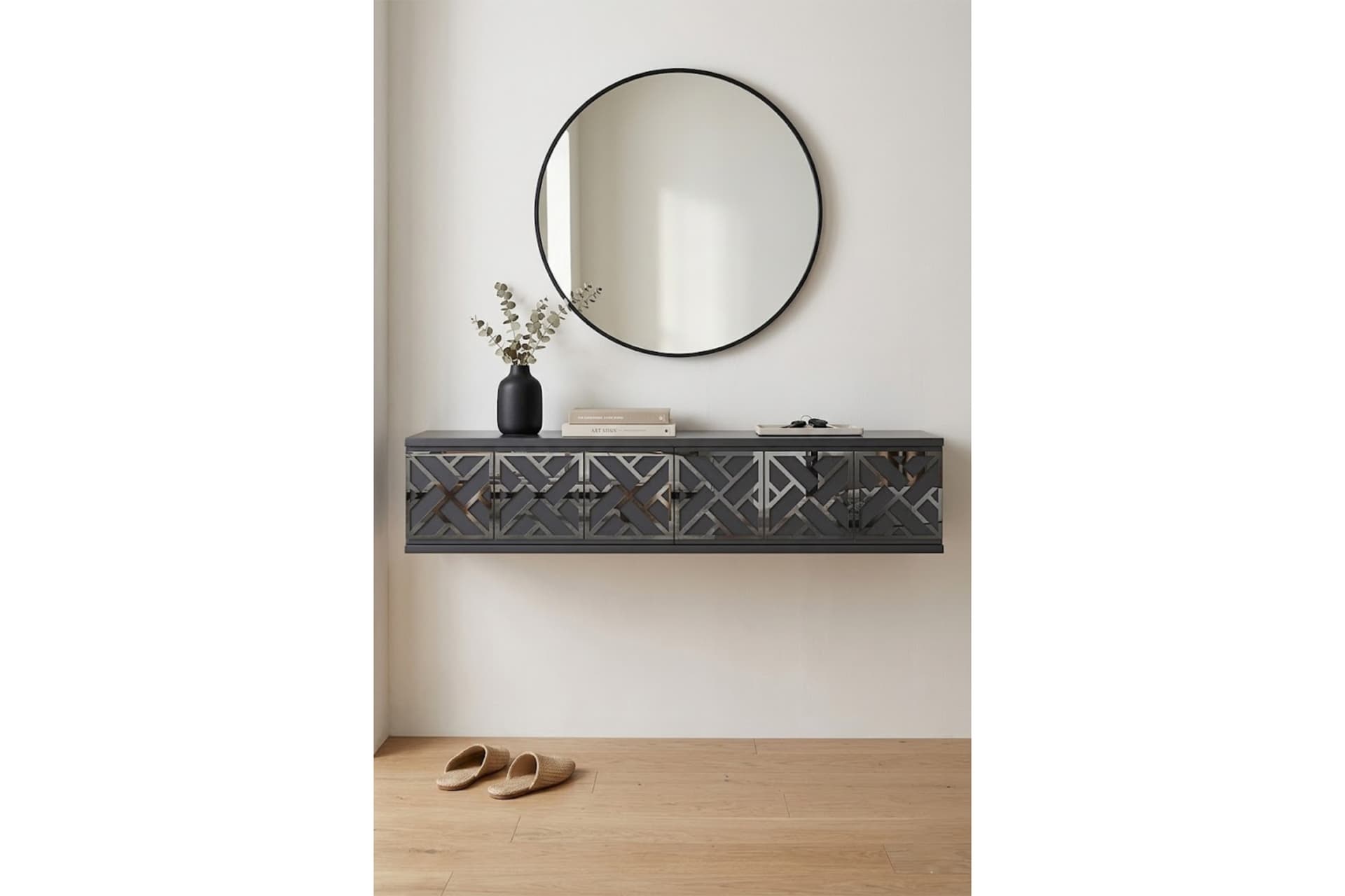 AREX DRESUAR ANTRE HOL RAFI ANTRASİT SİLVER 120 CM DA1238AS