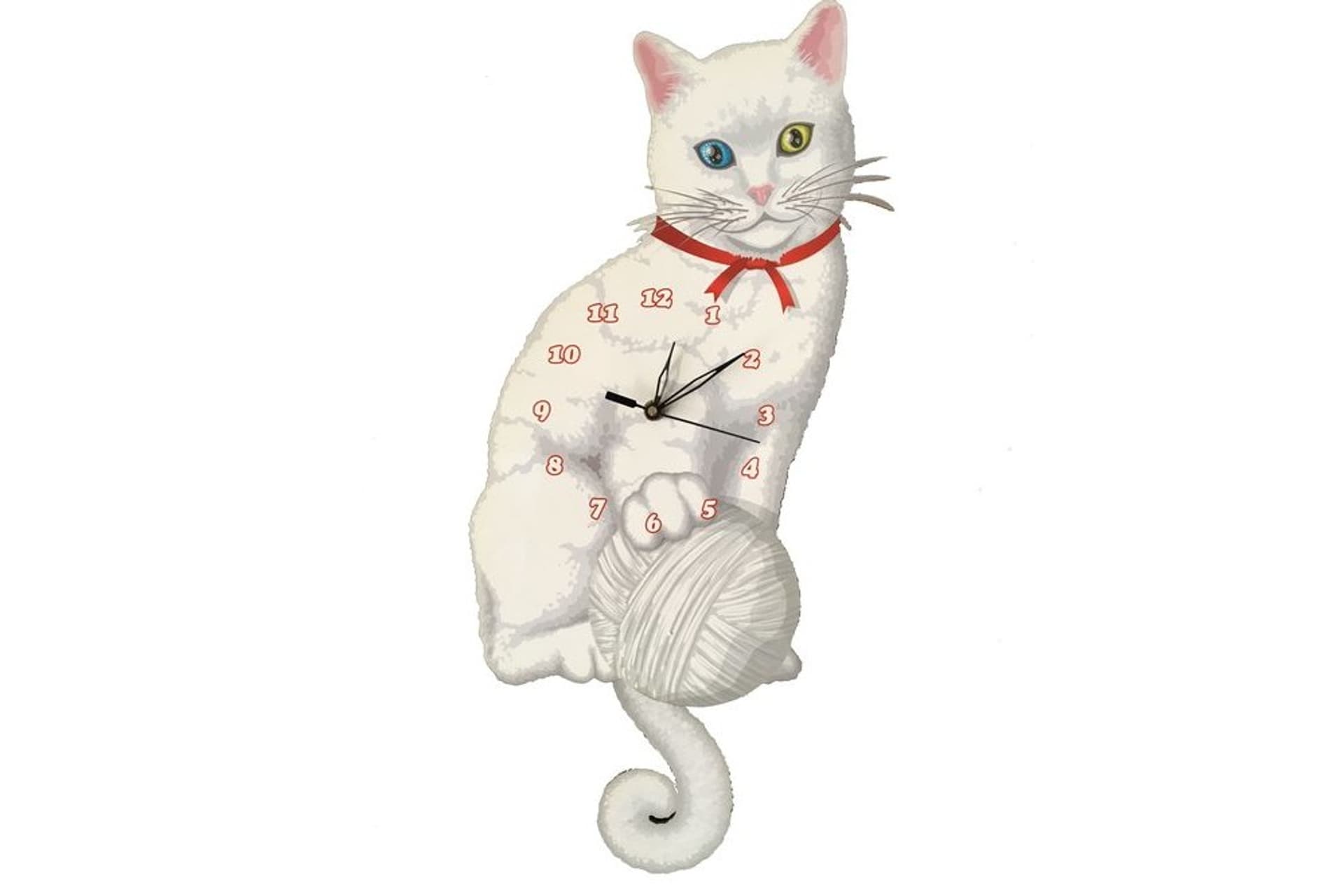 VAN KEDİSİ DEKORATİF SARKAÇLI DUVAR SAATİ