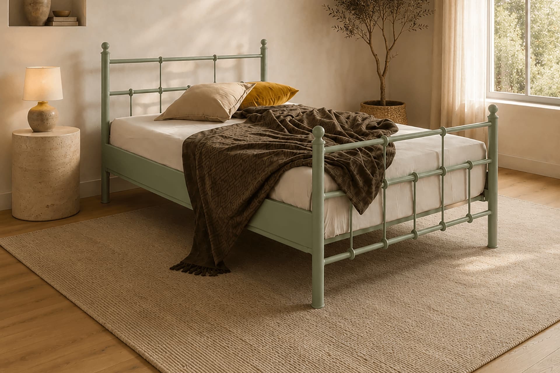 UNİMET LALAS METAL KARYOLA, YEŞİL, 90X200