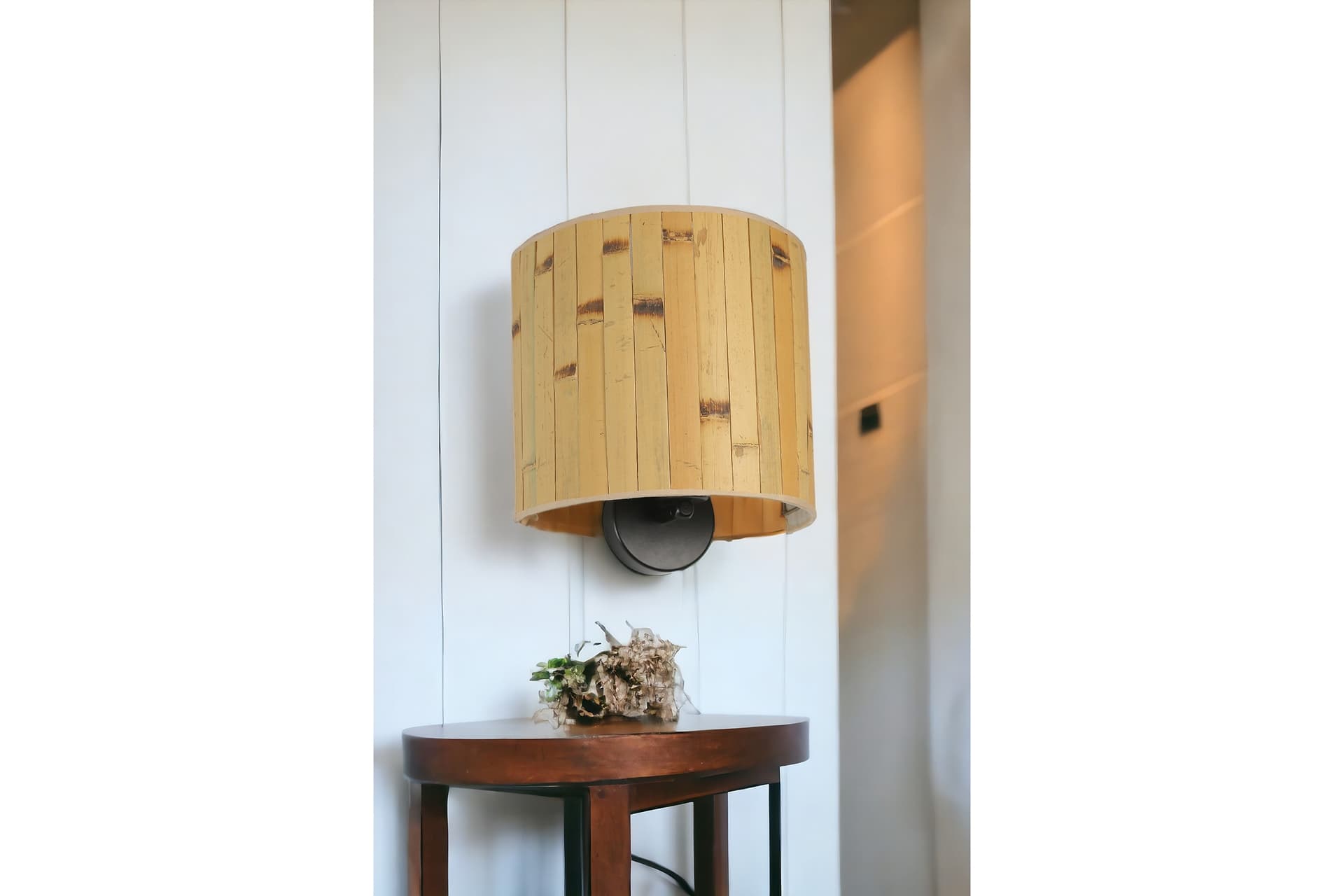 BAMBU 02 ABAJURLU OVAL APLİK