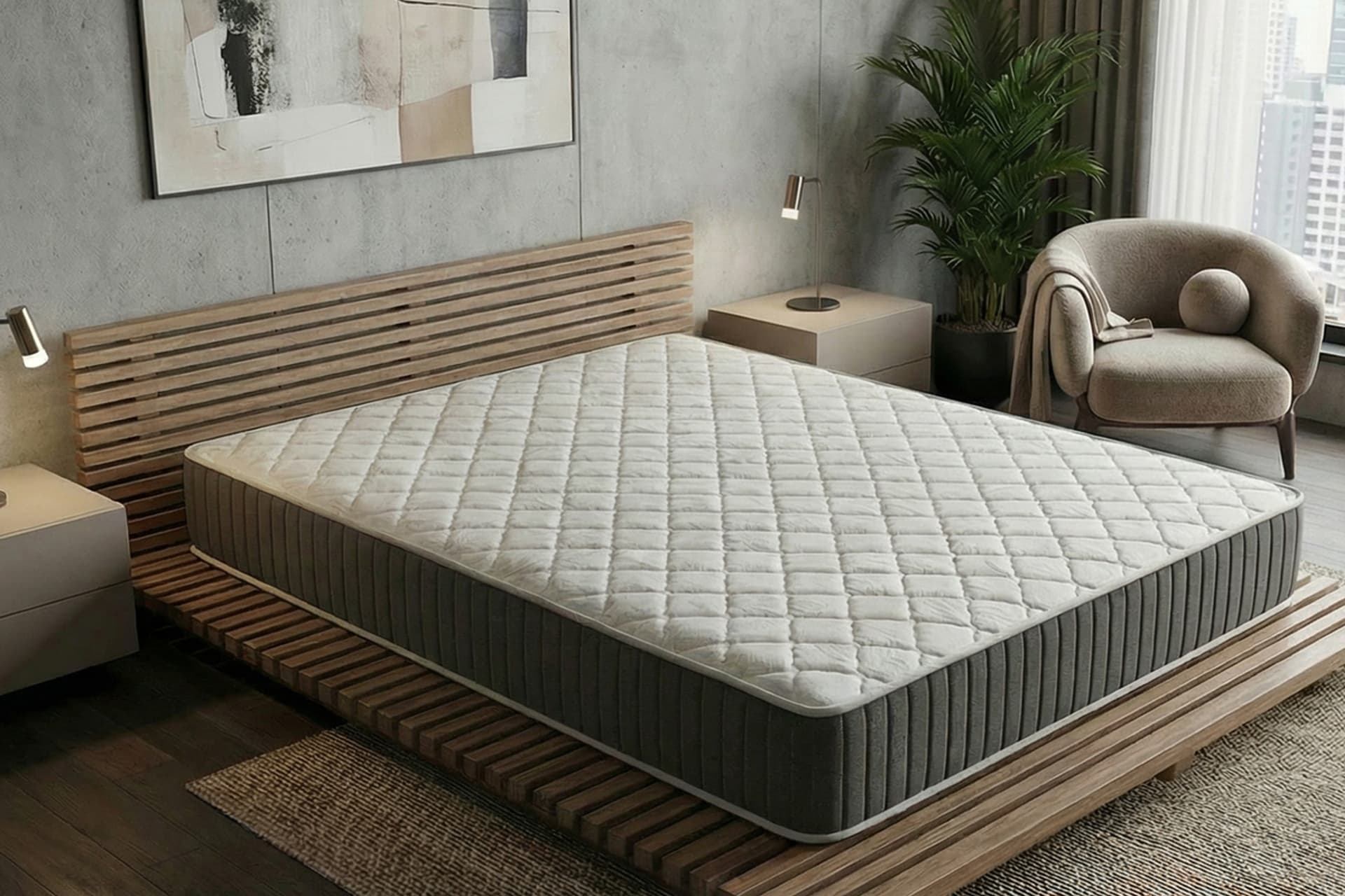 SİLVER LİNE BAMBOO YAYLI YATAK, 90X190
