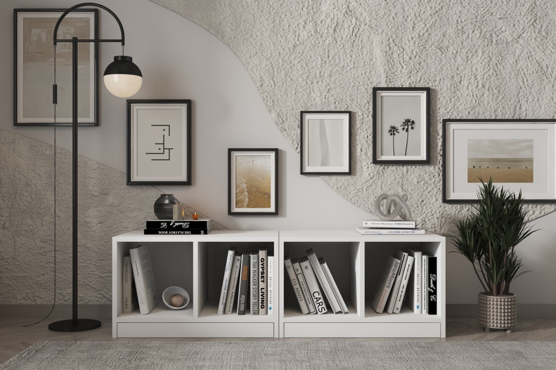 LEKSA RAFLI KİTAPLIK 130 CM BEYAZ KTP-1196