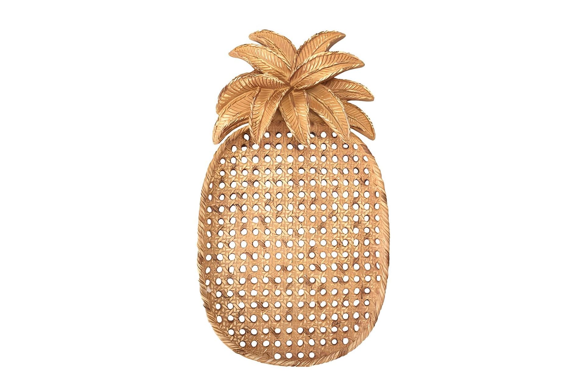 DEKORATİF ANANAS TABAK, GOLD