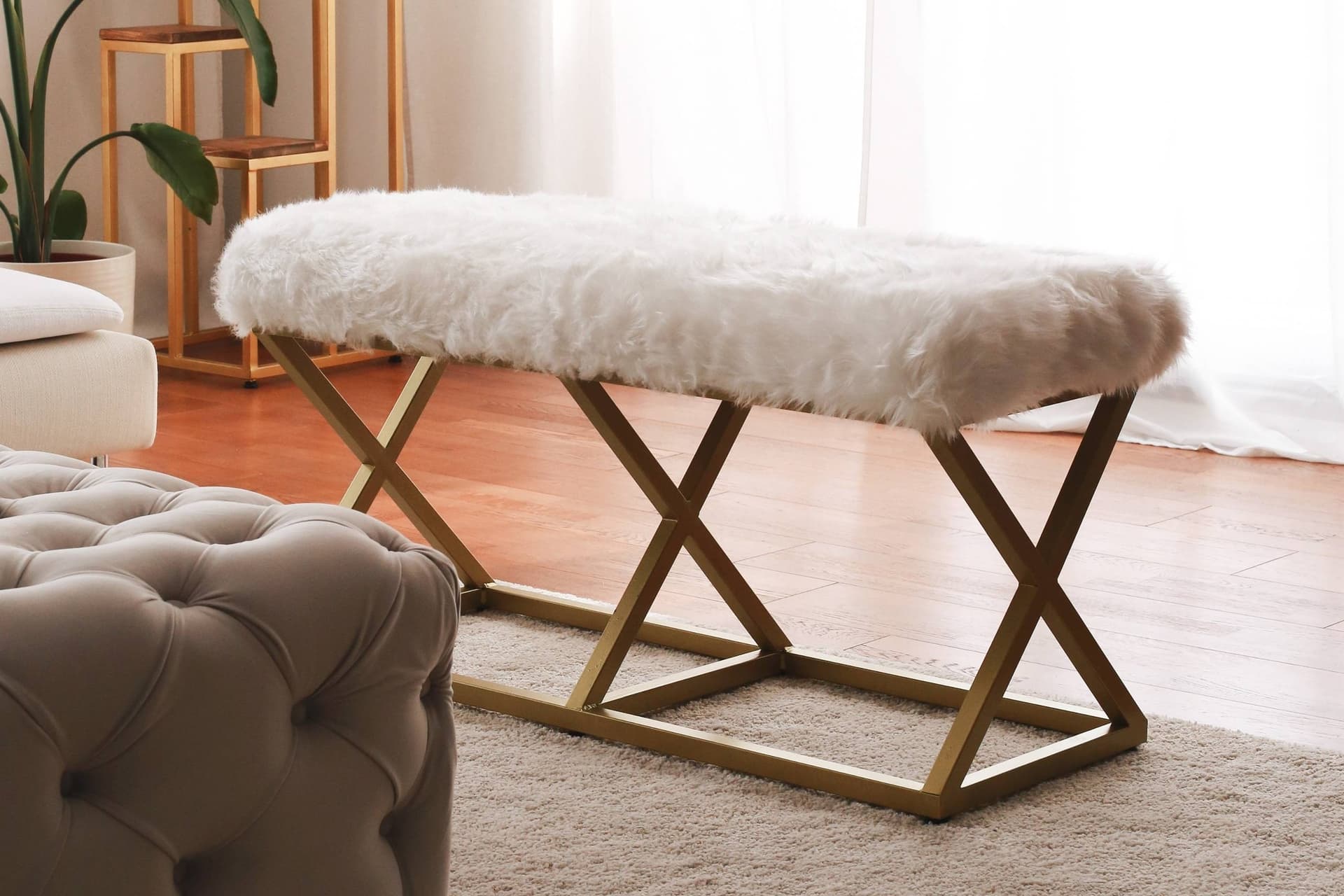 EVODEKO PELUŞ BENCH, BEYAZ