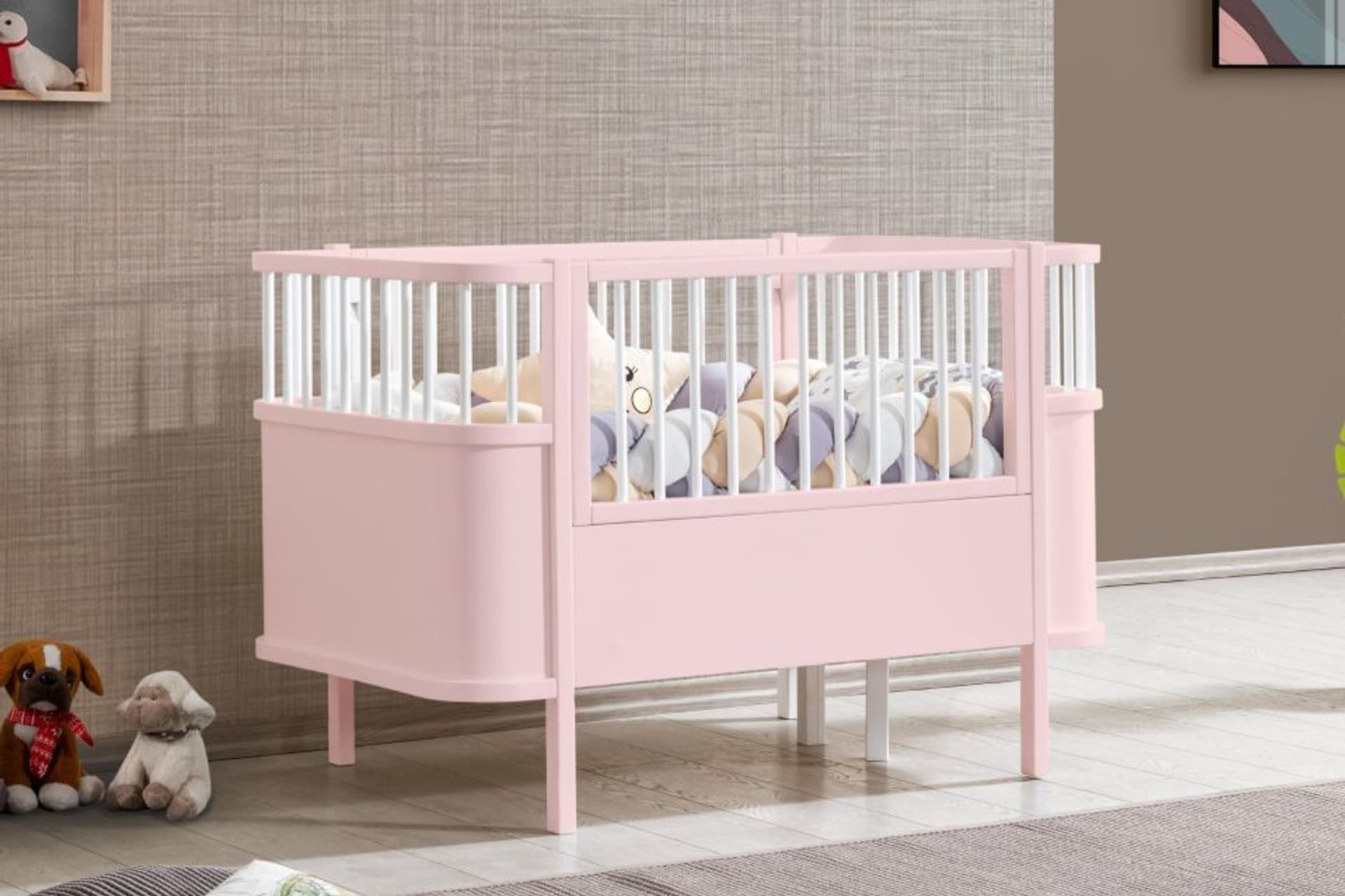 TREND BÜYÜYEBİLEN BEŞİK, PEMBE, 90X130