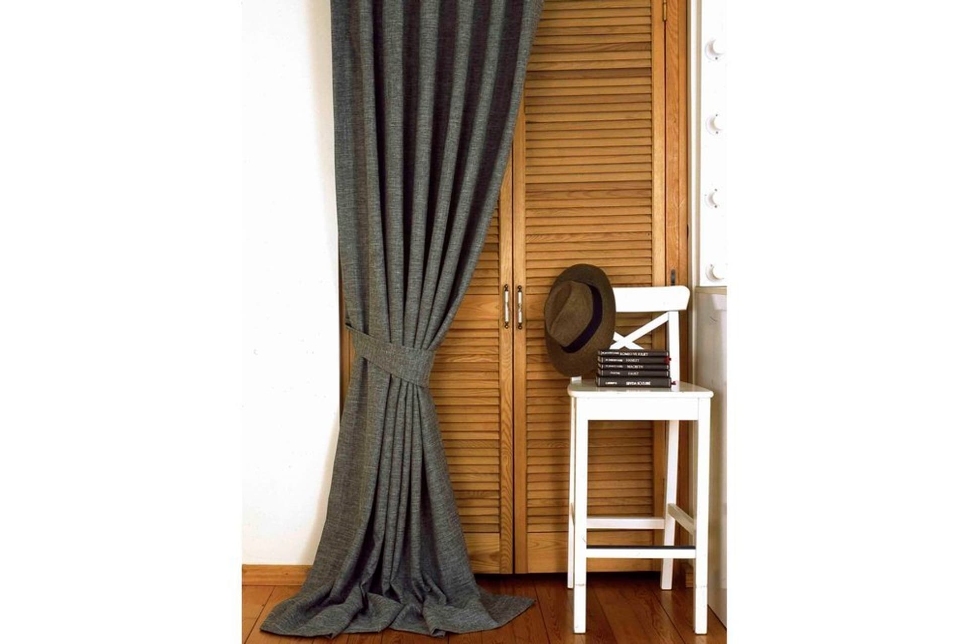 MASSARELLİ FON PERDE KETEN AÇIK GRİ PİLESİZ 60X260