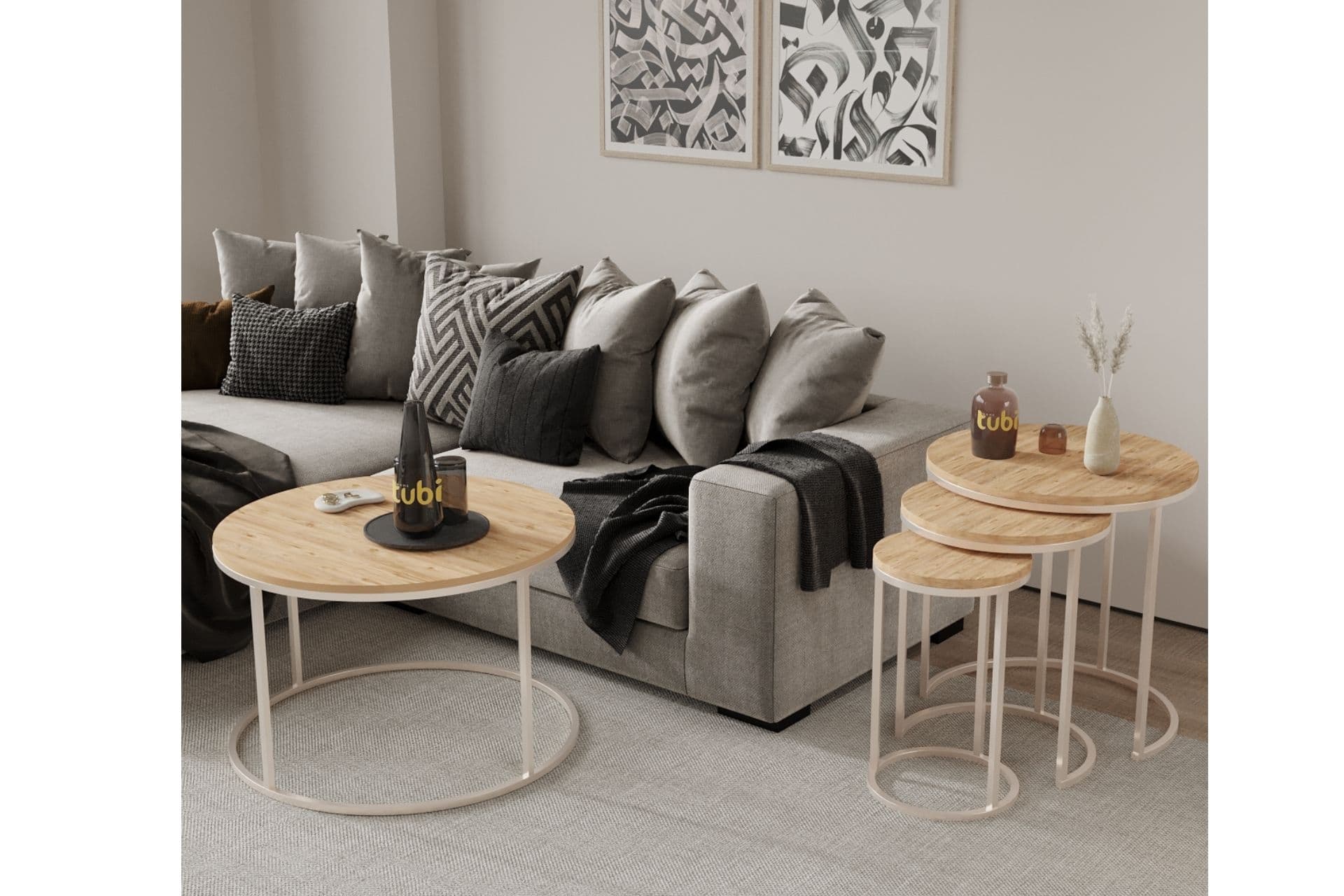 TUBİHOME BEGONVİL SEHPA TAKIMI