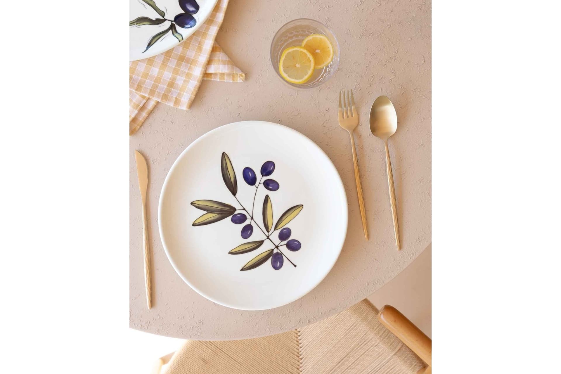 THE MİA OLİVOS SERVİS TABAĞI 6LI SET 26 CM OVS0003