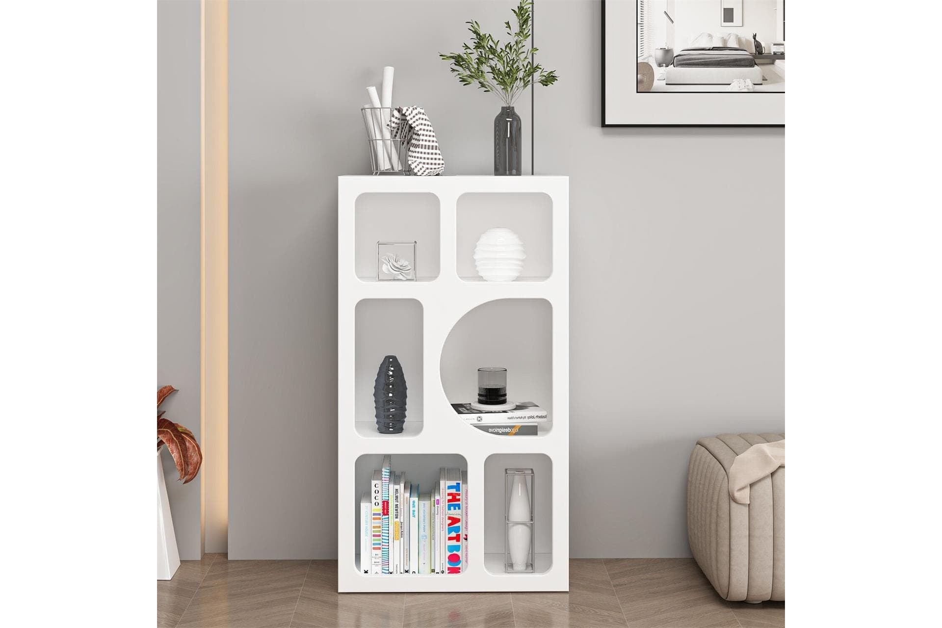BOHEM KİTAPLIK, 90 CM MEBRAN BEYAZ