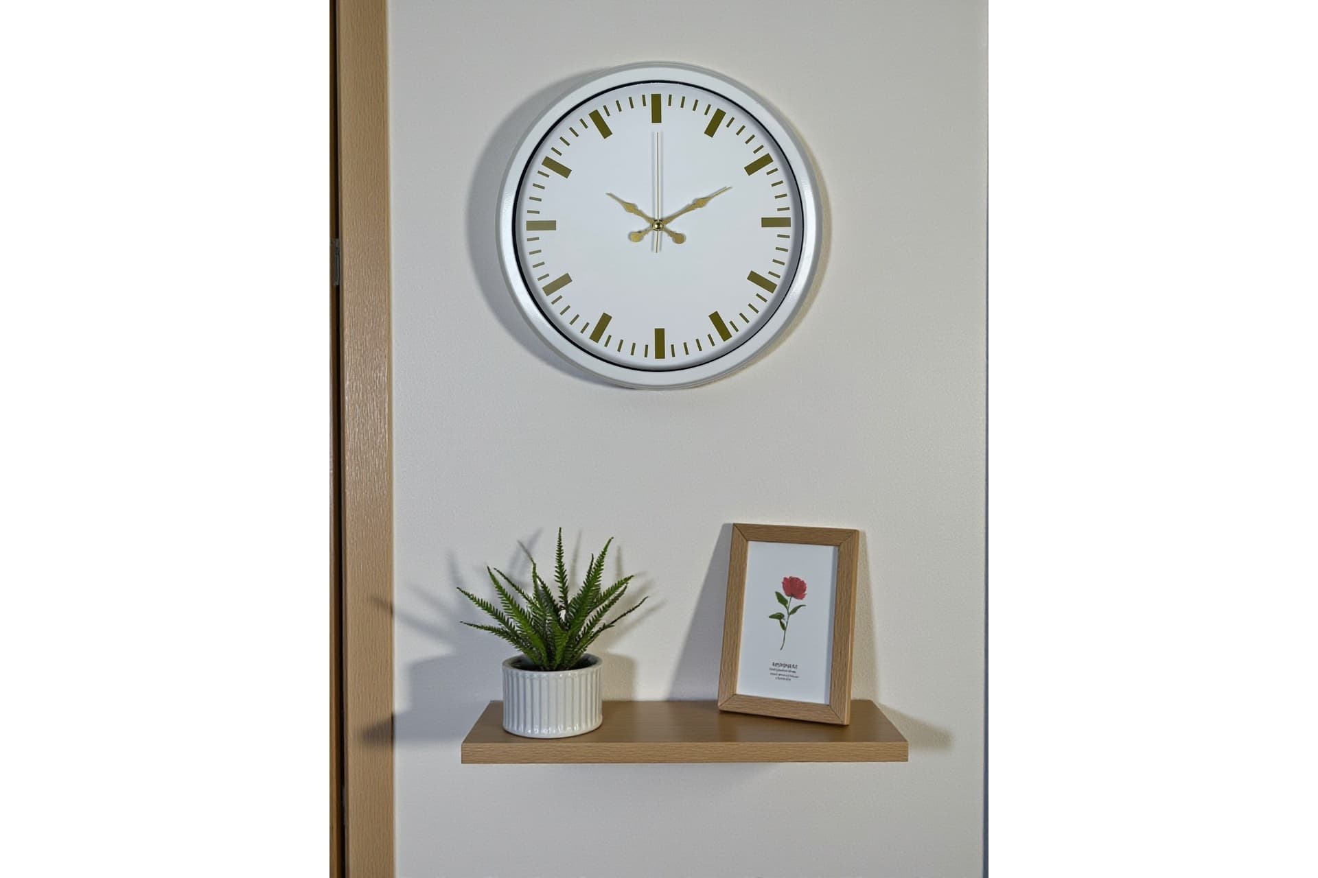 BEYAZ ZARAFET METAL DUVAR SAATİ 40 CM