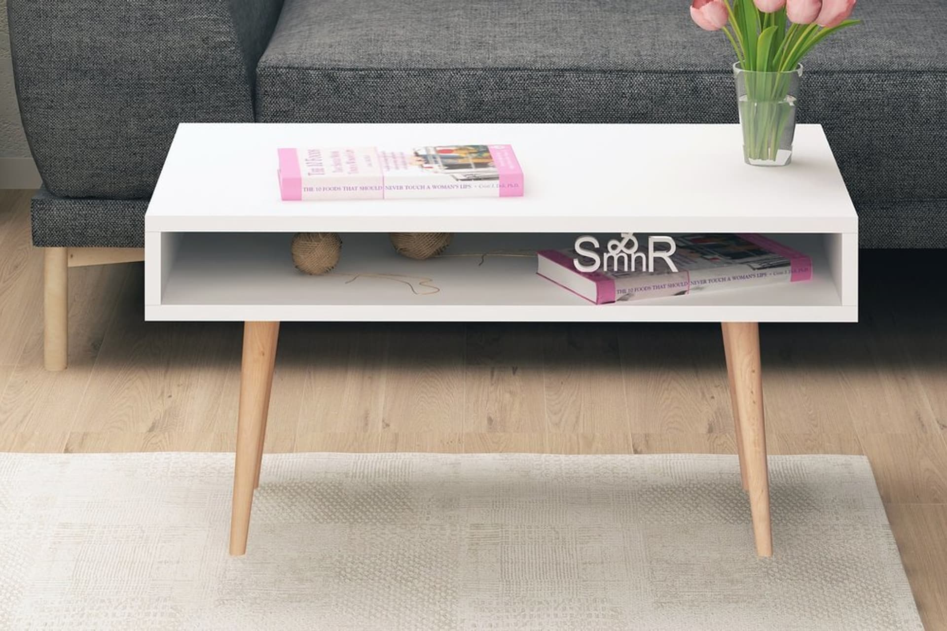 ESMOB VİA ORTA SEHPA, BEYAZ