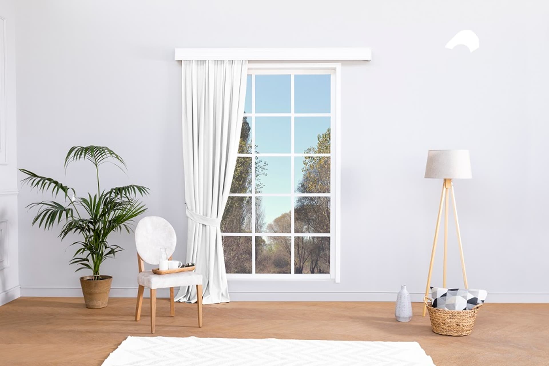 MASSARELLİ FON PERDE BEYAZ 1-2,5 ORTA SIK PİLE 60X260