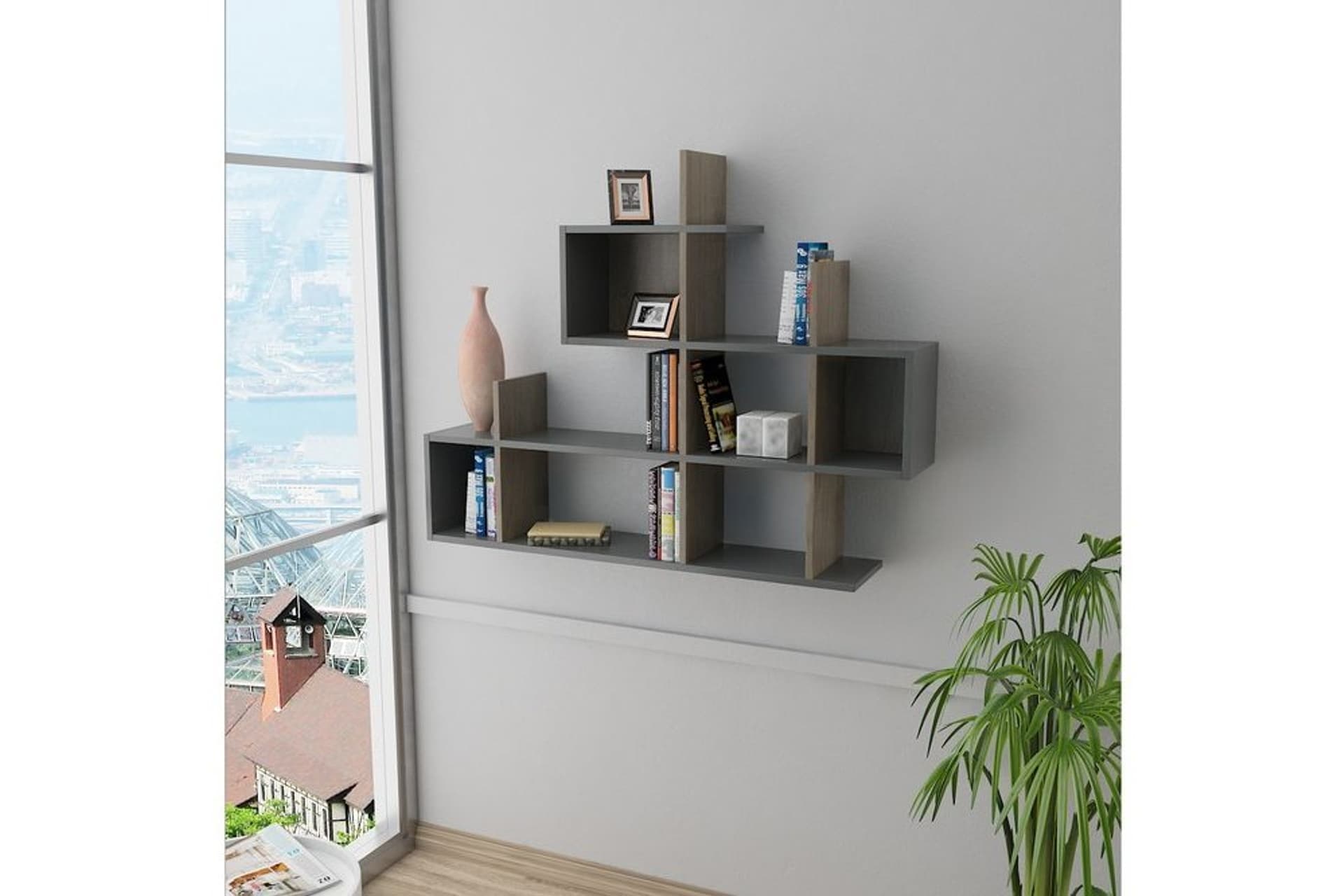 LAGOMOOD ENKY DUVAR RAFI, CEVİZ ANTRASİT