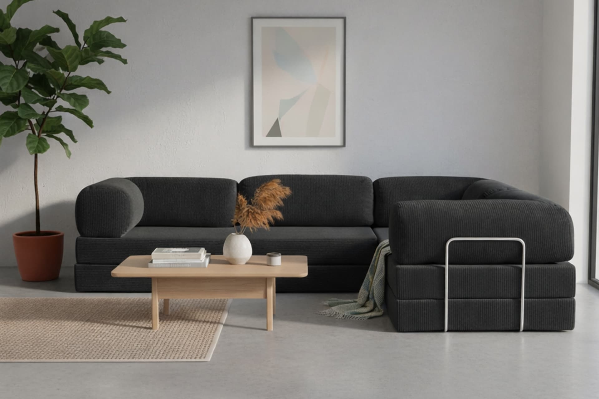 LEGOM MODÜLER YATAKLI AKTİVİTE KÖŞE KOLTUK ANTRASİT, 200X300