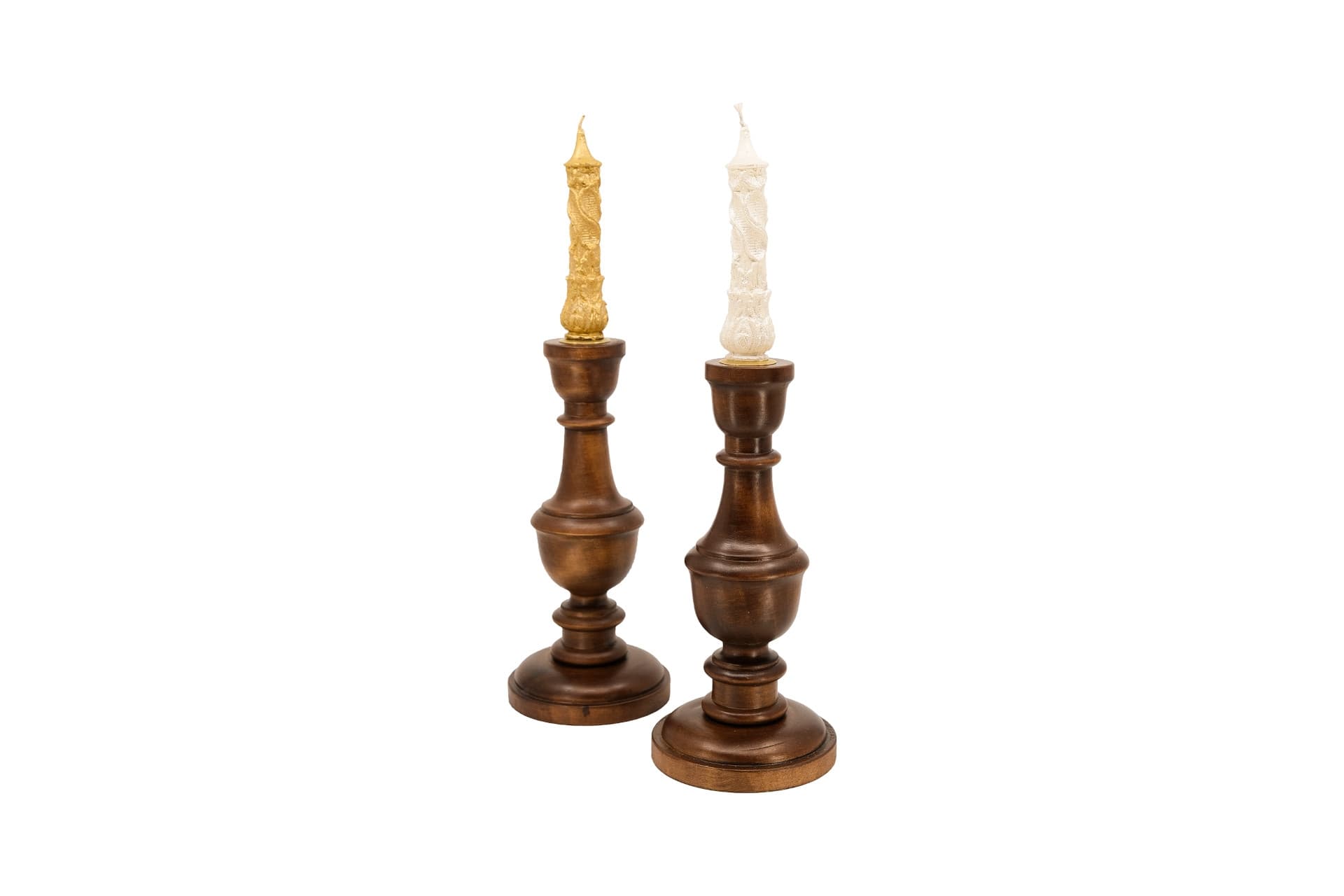 MASSELLO DESIGN NOBLE İKİLİ AHŞAP MUMLUK, CEVİZ