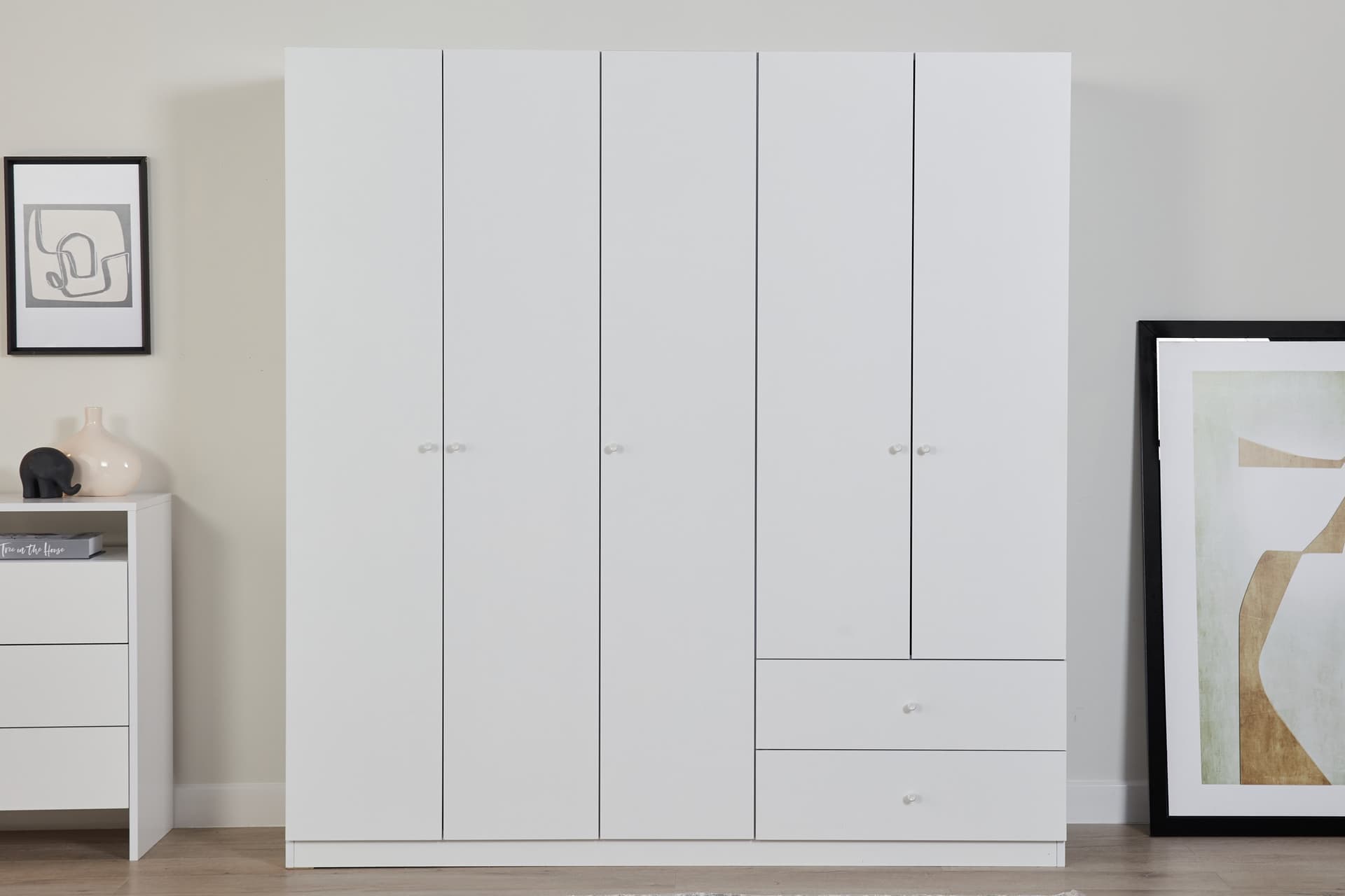 BİEN GARDIROP, 5 KAPAKLI 2 ÇEKMECELİ