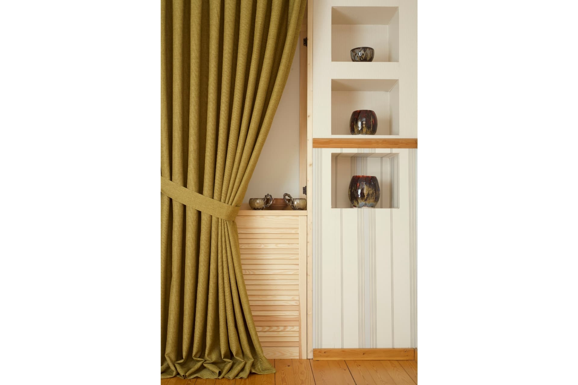 FON PERDE KETEN KİVİ YEŞİLİ 1-2,5 ORTA SIK PİLE 100X260