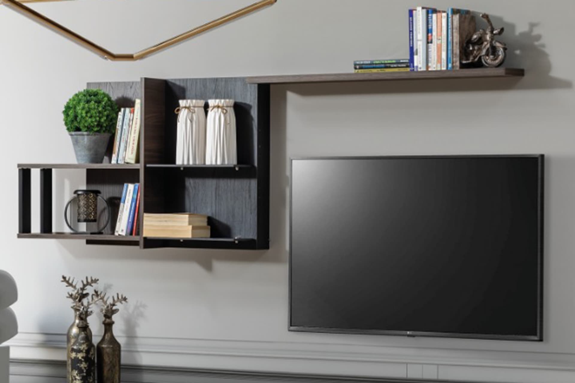 LİNE TV ÜNİTESİ ÜST BLOK, ARAL SİYAH