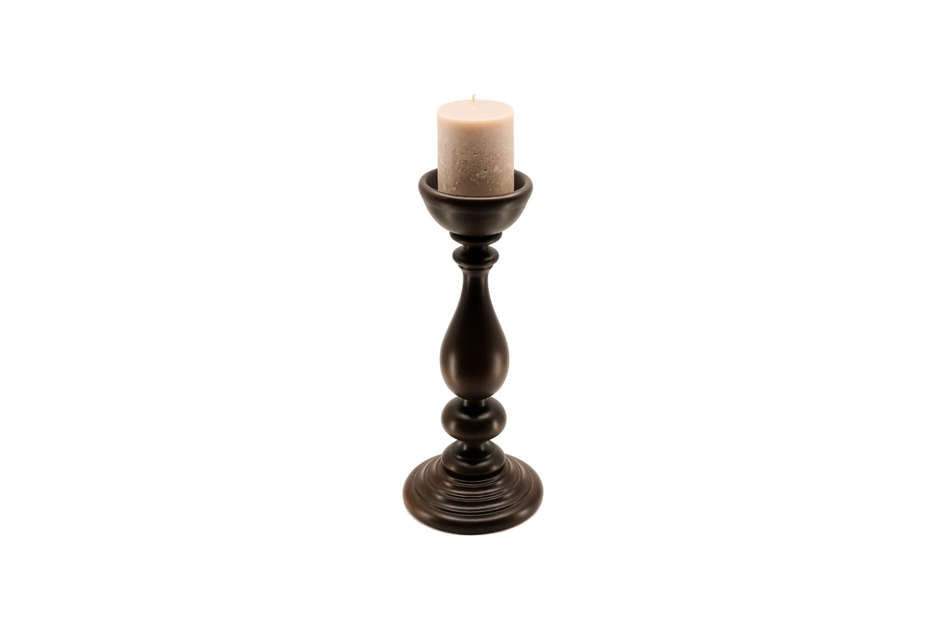 MASSELLO DESIGN AMORE  AHŞAP SÜTUN MUMLUK, CEVİZ