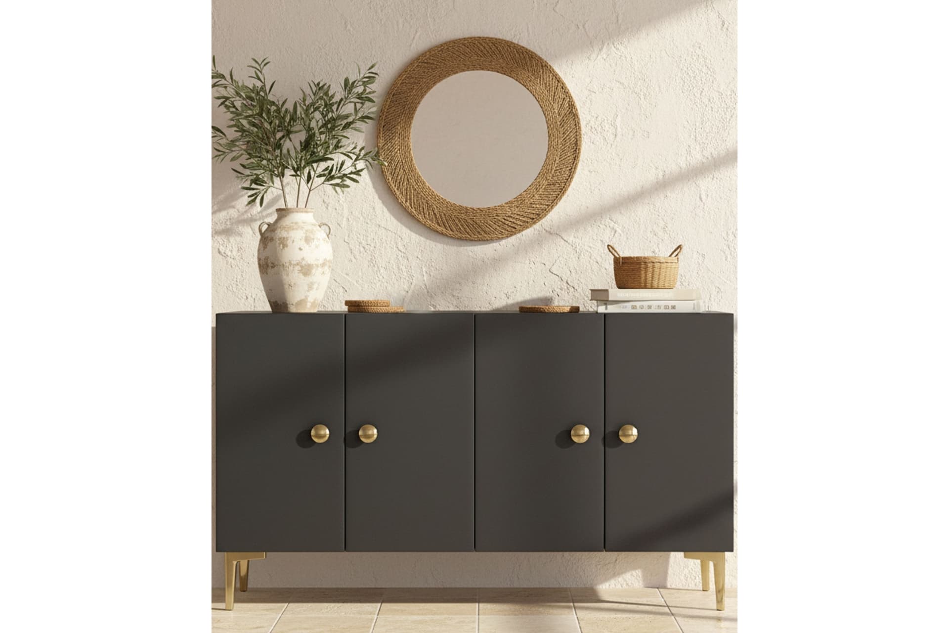 SİMPLE KONSOL, ANTRASİT, 120 CM