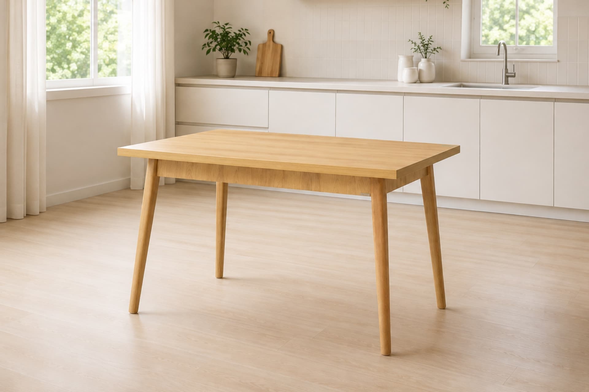 AVANOS MDF SABİT MUTFAK MASASI, 70X120 CM, NATUREL NATUREL