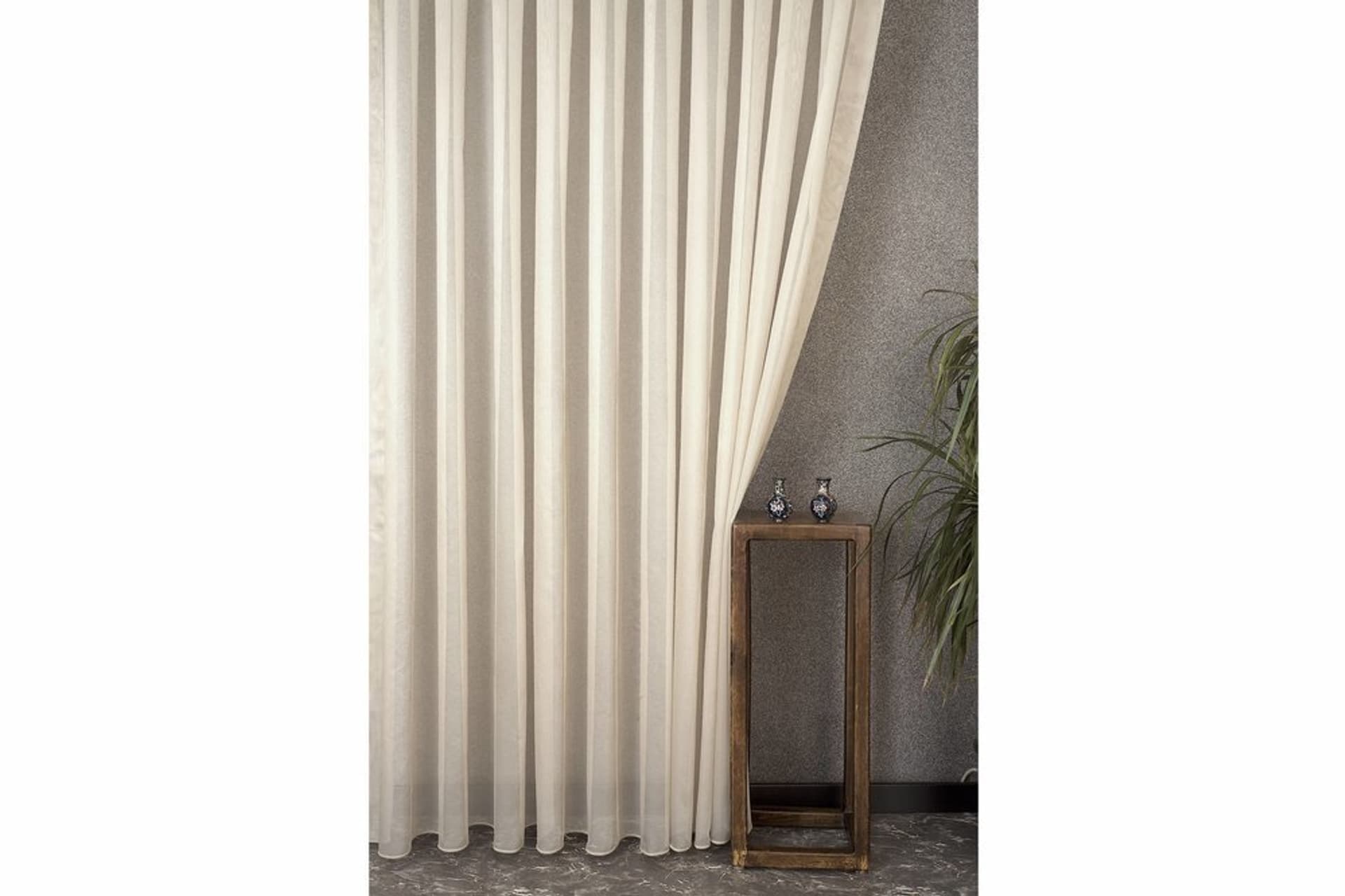 MASSARELLİ ETAMİN TÜL BEJ  PİLESİZ 100X260