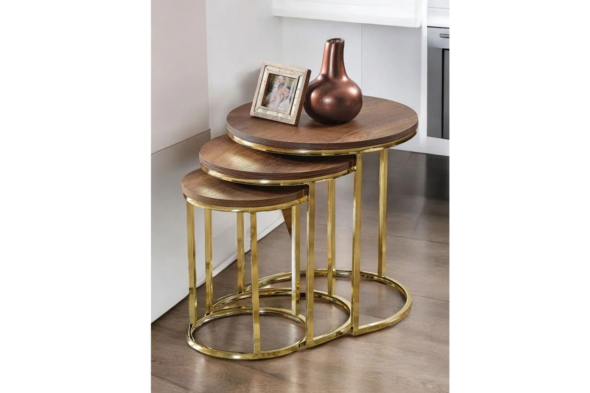 TUBİHOME ZİGON SEHPA TAKIMI, GOLD AYAK