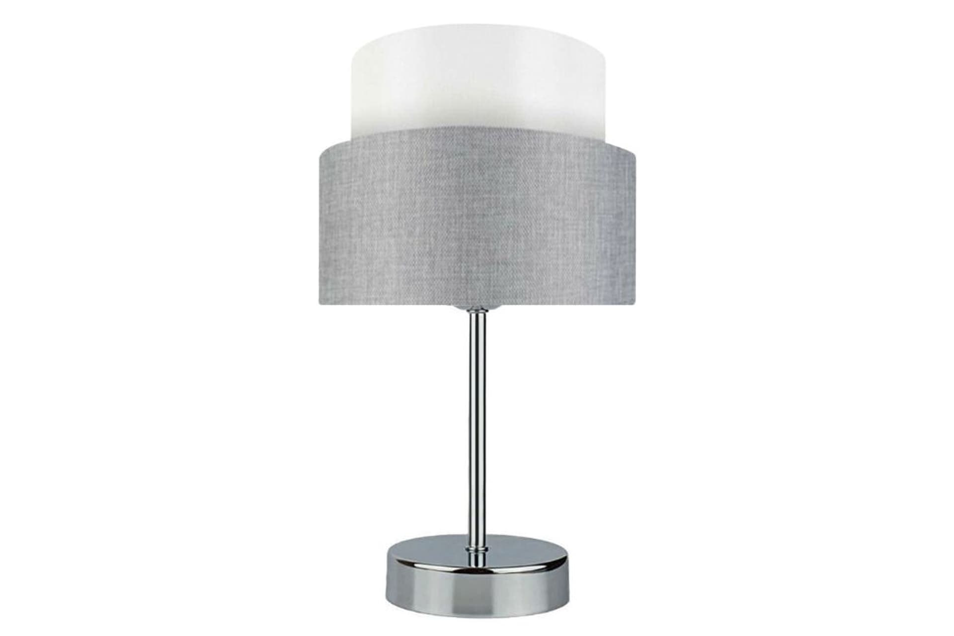 EVLİGHT DEKO KROM METAL ABAJUR GRİ