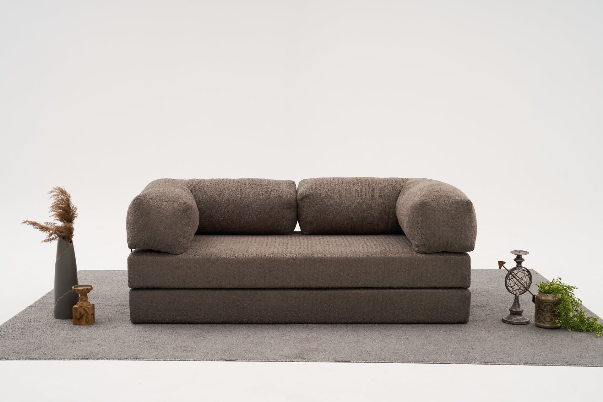 COMFORT SERİSİ YATAKLI ÜÇLÜ MODÜL, GRİ