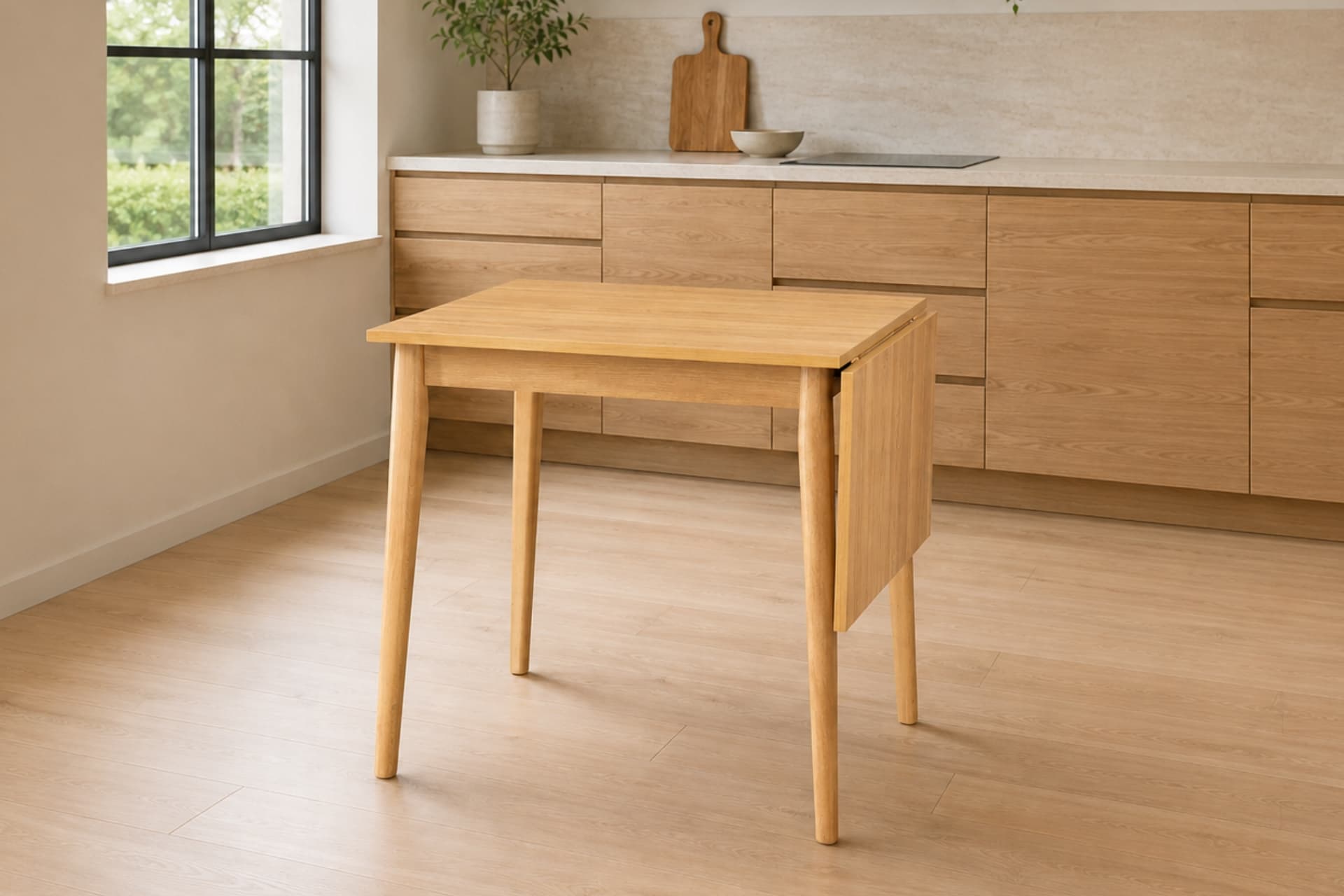 AVANOS MDF KATLANIR AHŞAP MUTFAK MASASI, 70X80 CM, NATUREL NATUREL