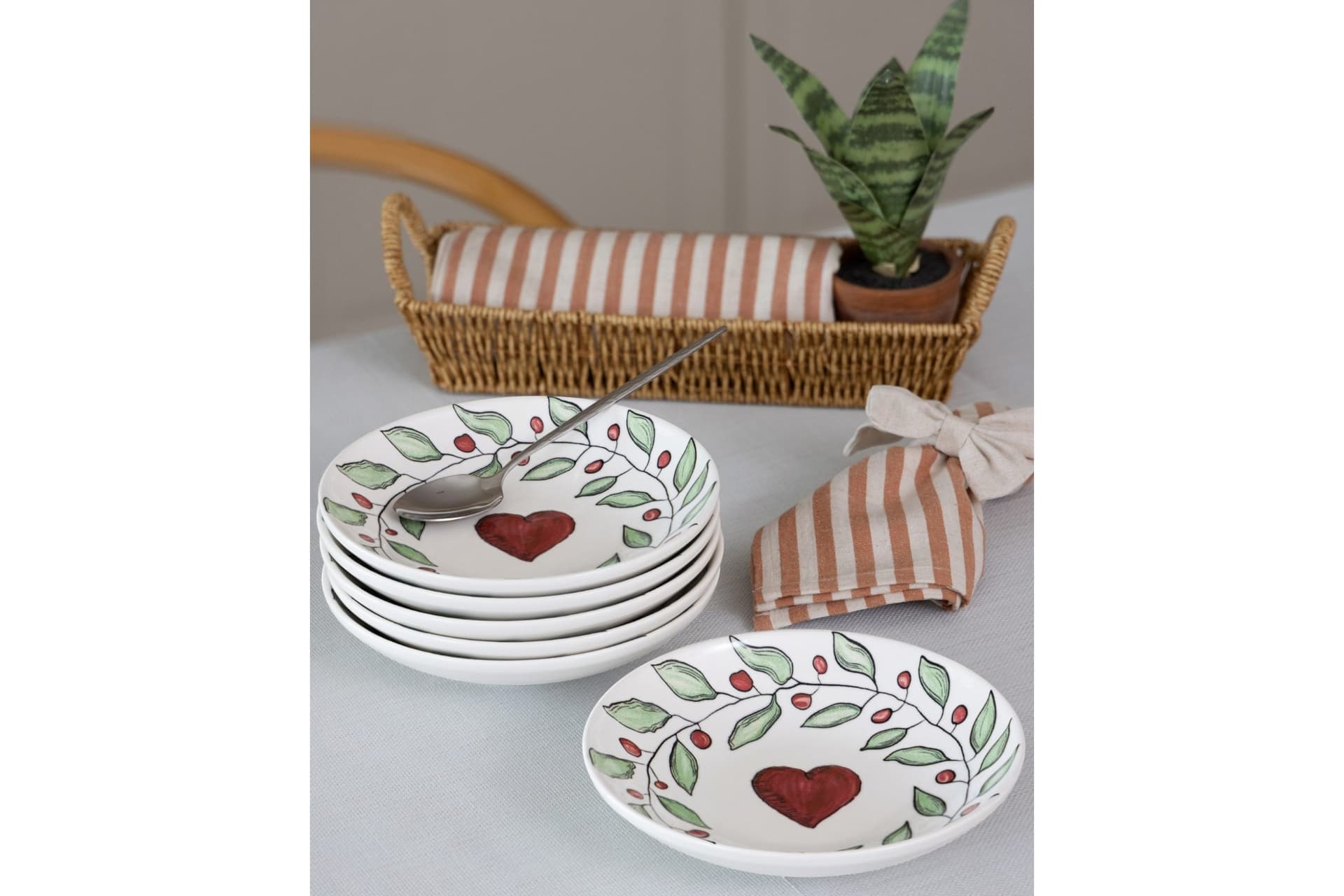 THE MİA LUV YEMEK TABAĞI 6LI SET 20 CM