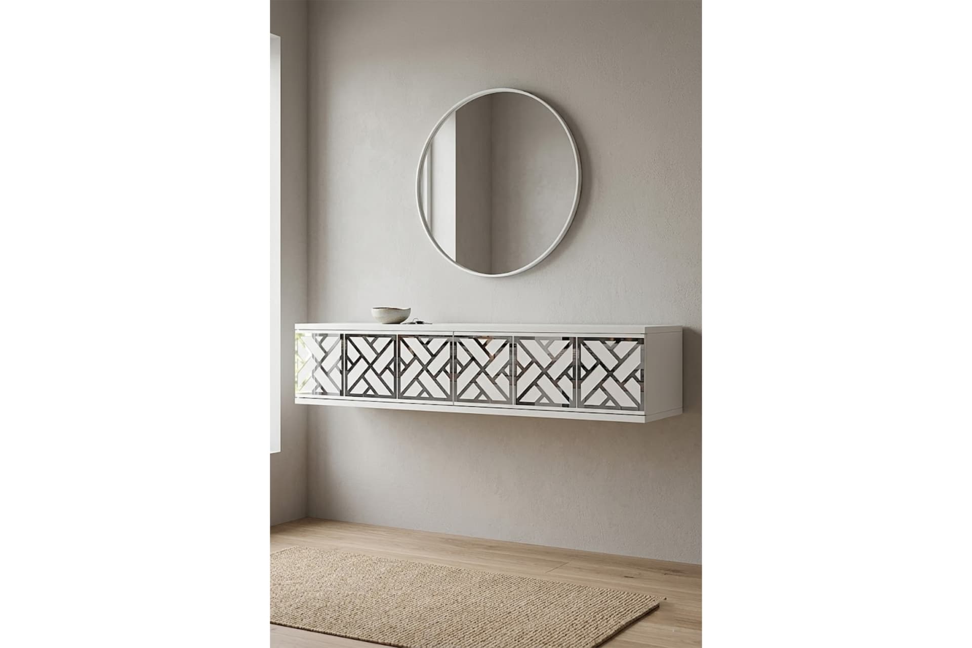 AREX DRESUAR ANTRE HOL RAFI BEYAZ SİLVER 120 CM DA1238BS