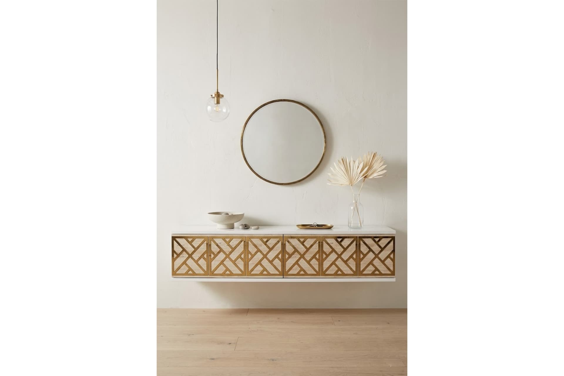 AREX DRESUAR ANTRE HOL RAFI BEYAZ TRAVERTEN GOLD 120 CM DA1238BTG