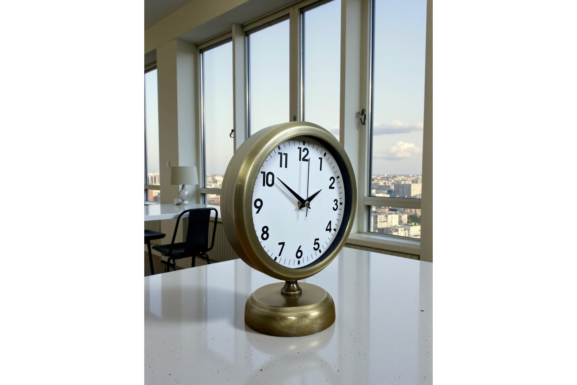 VİNATGE DEKORATİF METAL MASA SAATİ 25X20 CM