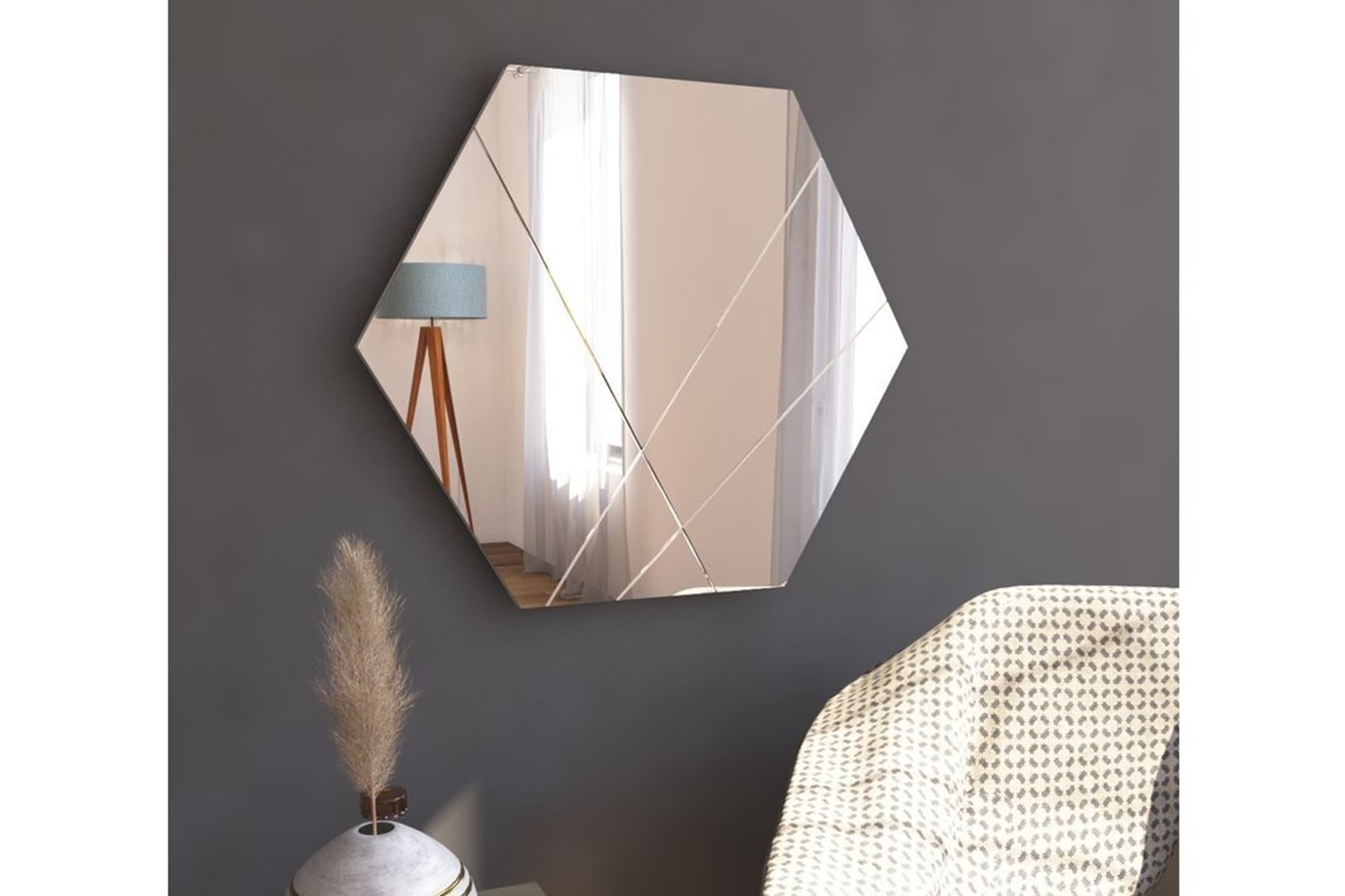 MONE REAL DEKORATİF MODERN DESEN AYNA, 70X60, MG88