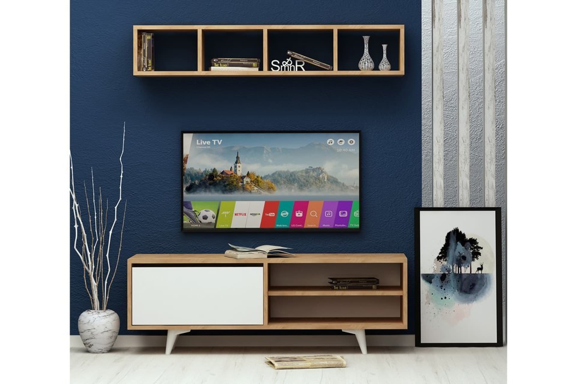 ESMOB DUKU TV ÜNİTESİ, MEŞE-BEYAZ