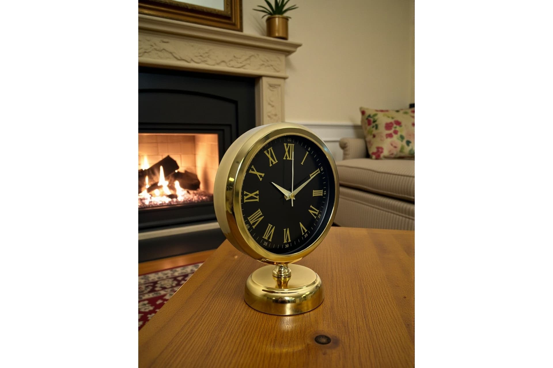 PRESTİGE GOLD ROMA METAL MASA SAATİ 25X20 CM