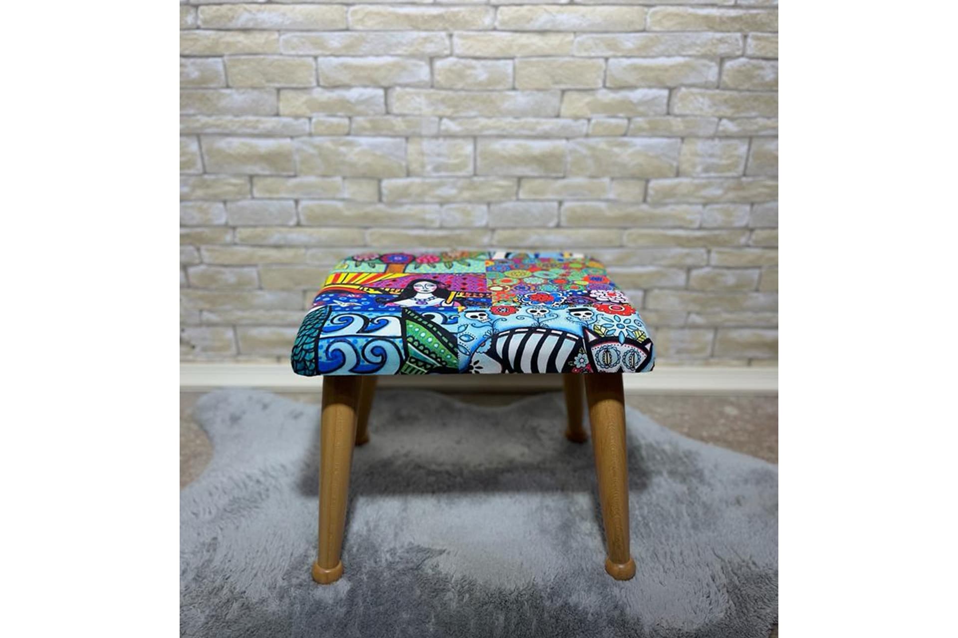 TREND PUF, DİEGO, AHŞAP, NATUREL AYAK