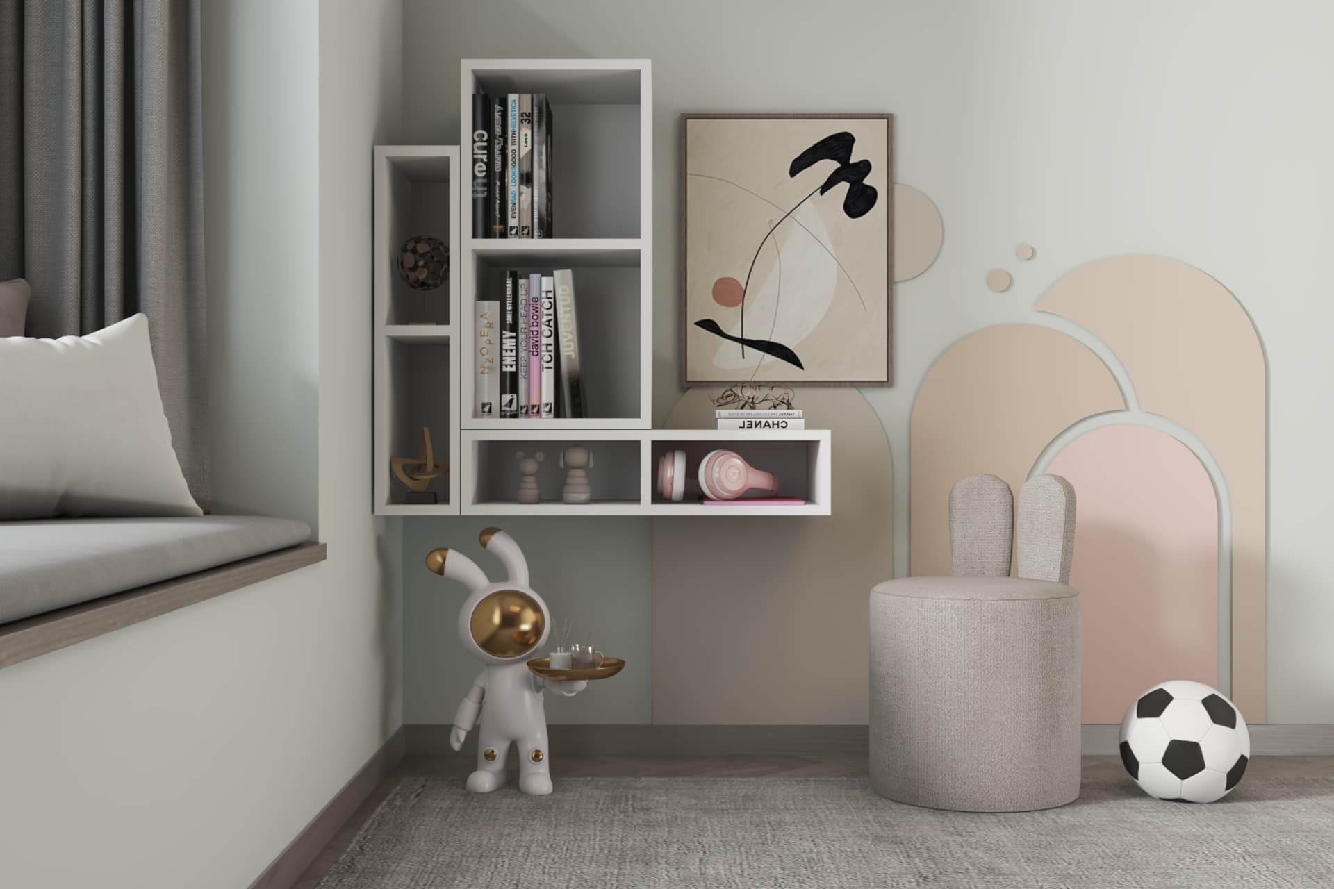 AYDIN KİTAPLIKLI RAF, NRG-DVR-1018