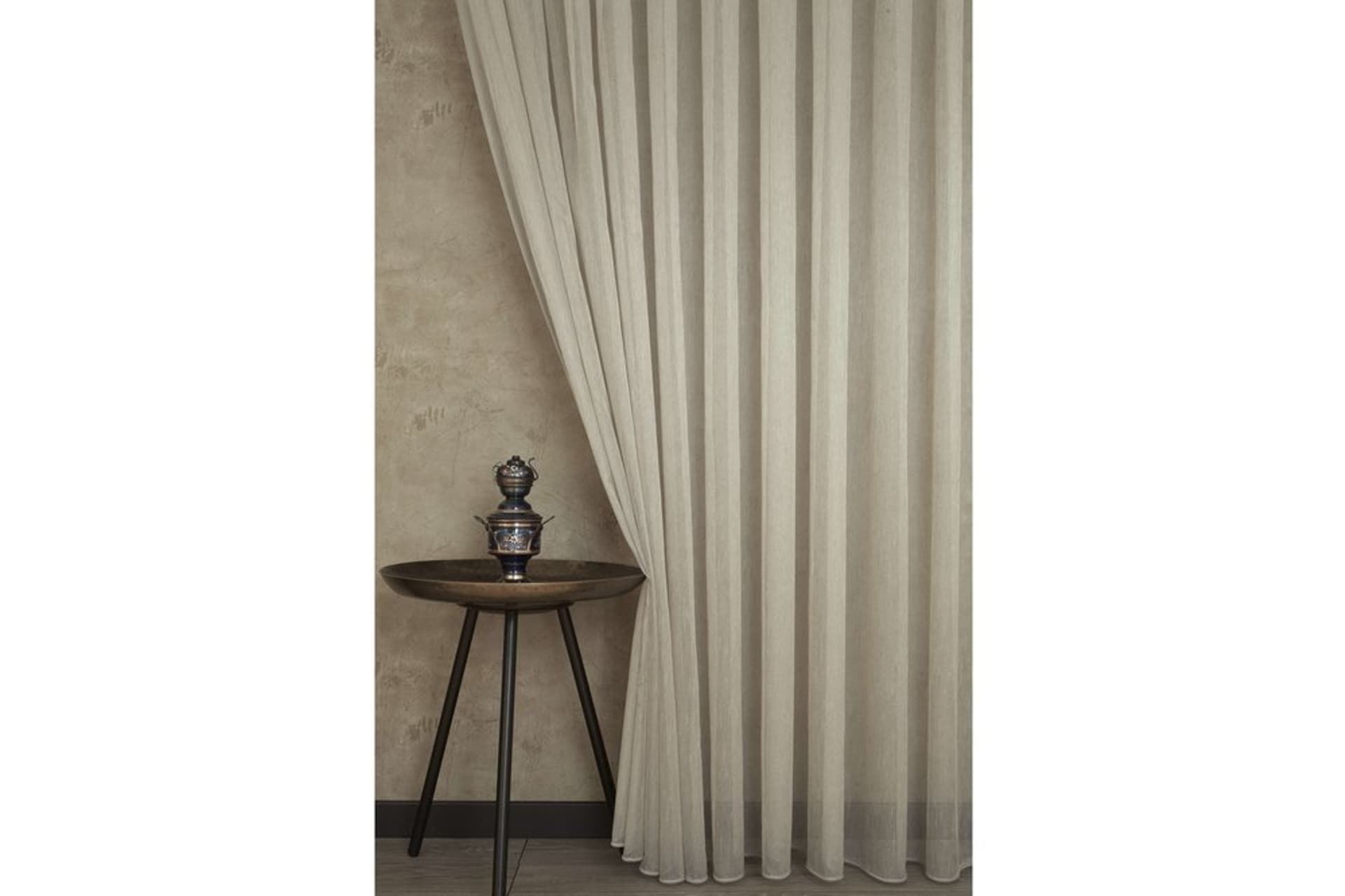 MASSARELLİ ETAMİN ŞANTUKLU TÜL BEJ PİLESİZ 100X260