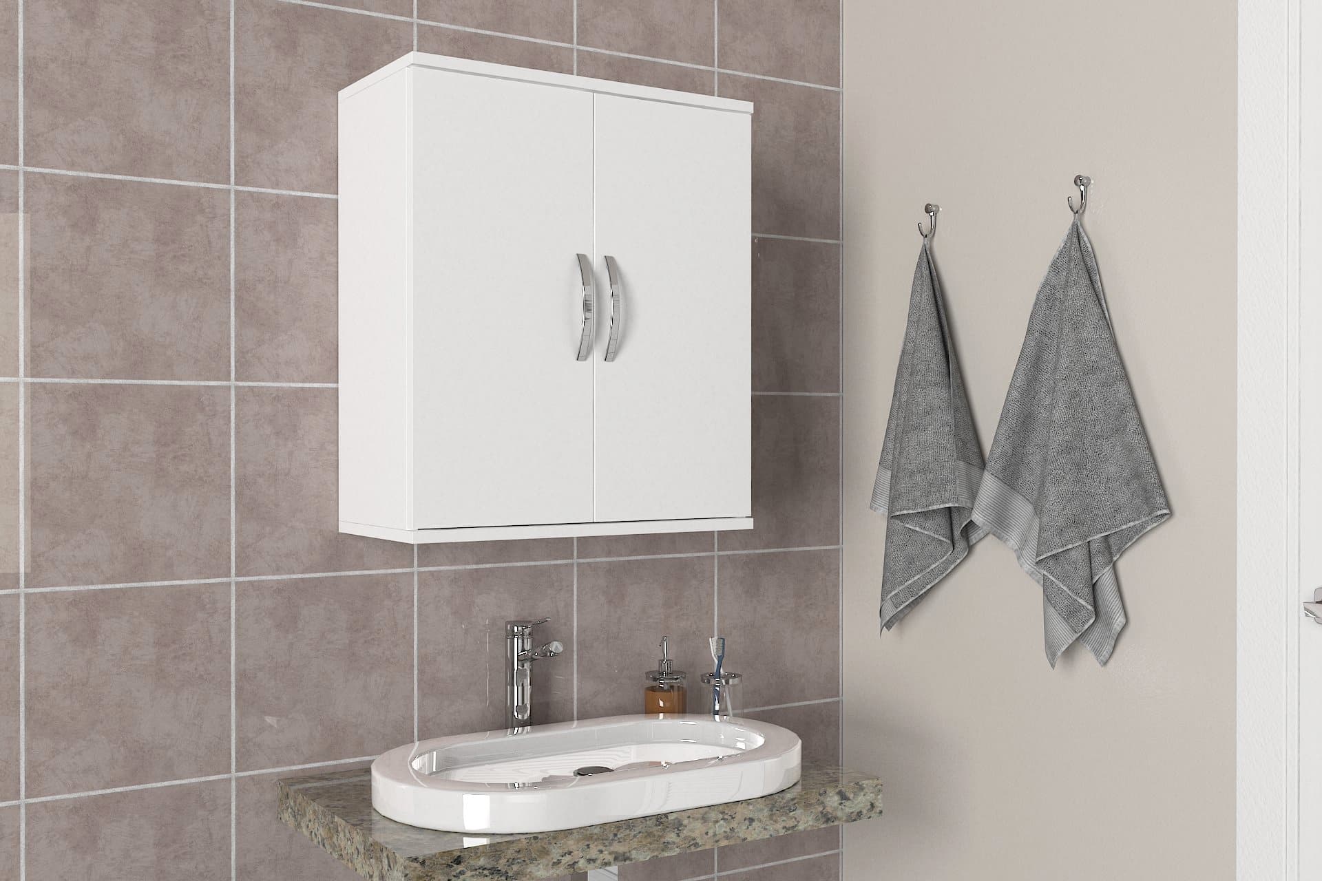 DORPEK RAVİ ÜST BANYO DOLABI, BEYAZ